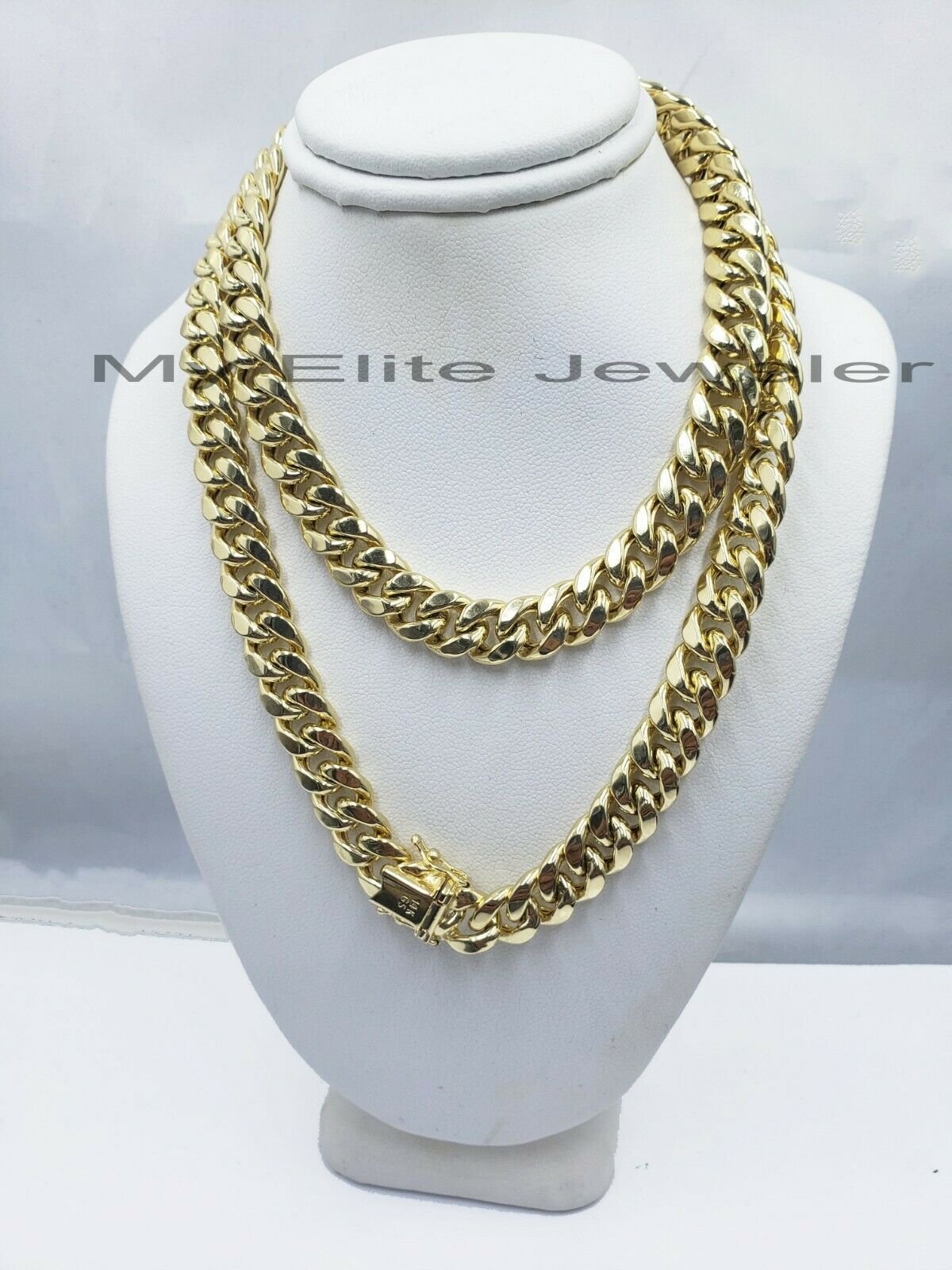 REAL 10MM 14k Gold Cuban Link Chain 30" Necklace Men's Box Lock 14kt Yellow Gold - GoldenlinQ