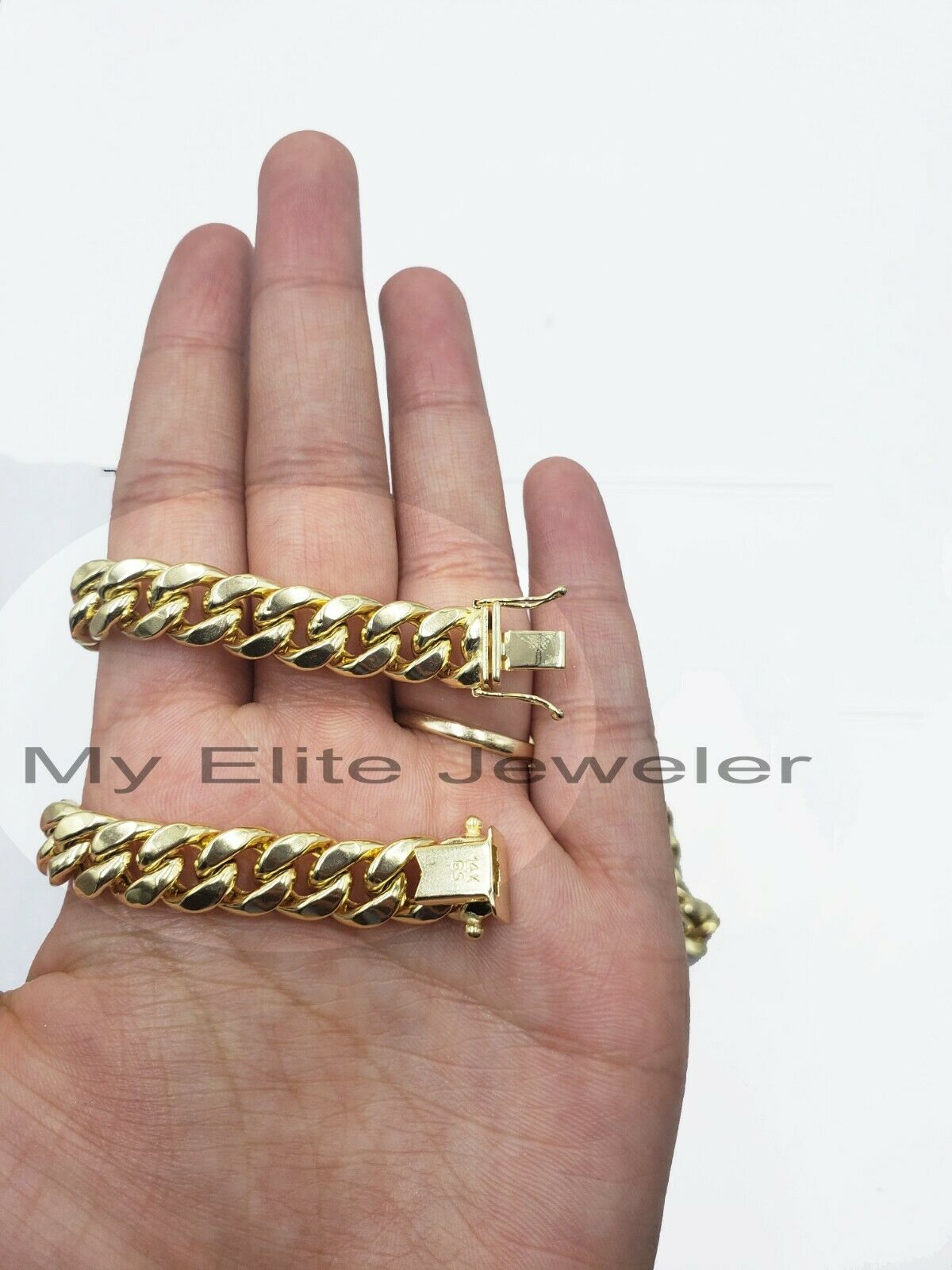 REAL 10MM 14k Gold Cuban Link Chain 30" Necklace Men's Box Lock 14kt Yellow Gold - GoldenlinQ