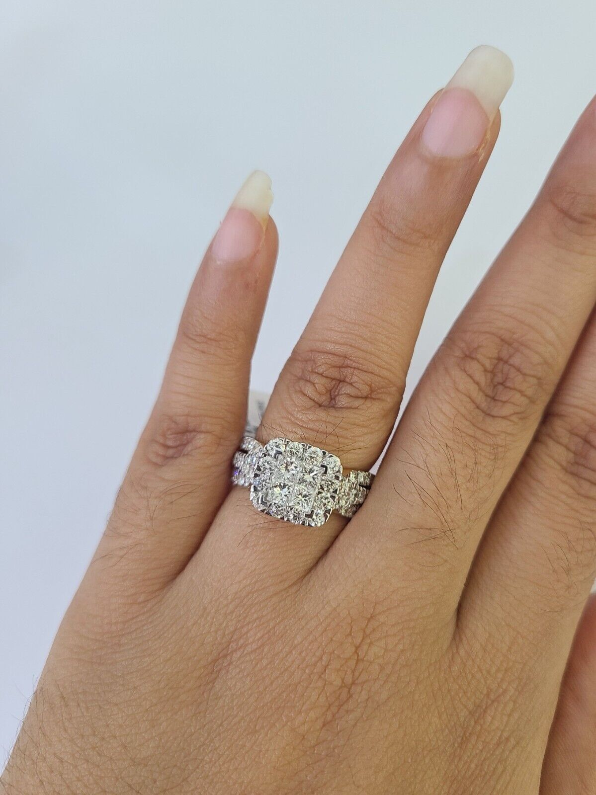 Real 14k Diamond Ladies Ring Yellow Gold Bridal Women Engagement Wedding - GoldenlinQ