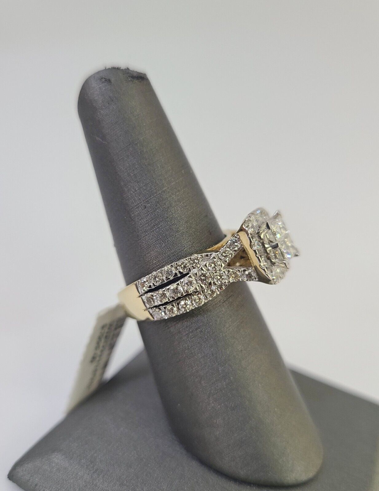 Real 14k Diamond Ladies Ring Yellow Gold Bridal Women Engagement Wedding - GoldenlinQ