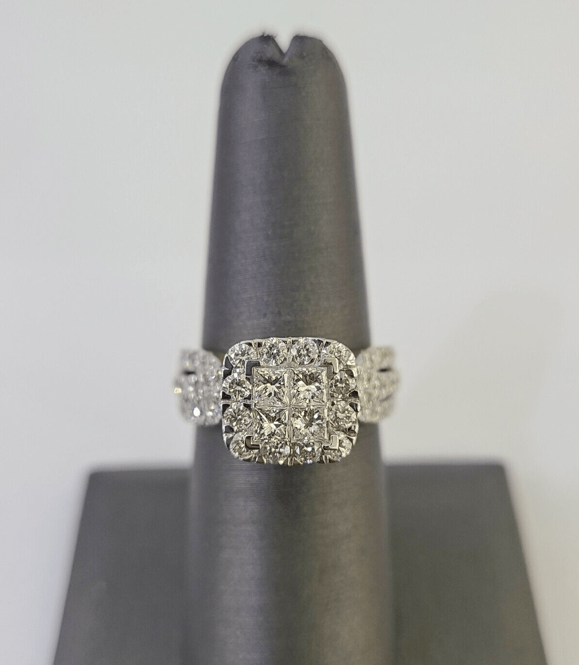 Real 14k Diamond Ladies Ring Yellow Gold Bridal Women Engagement Wedding - GoldenlinQ