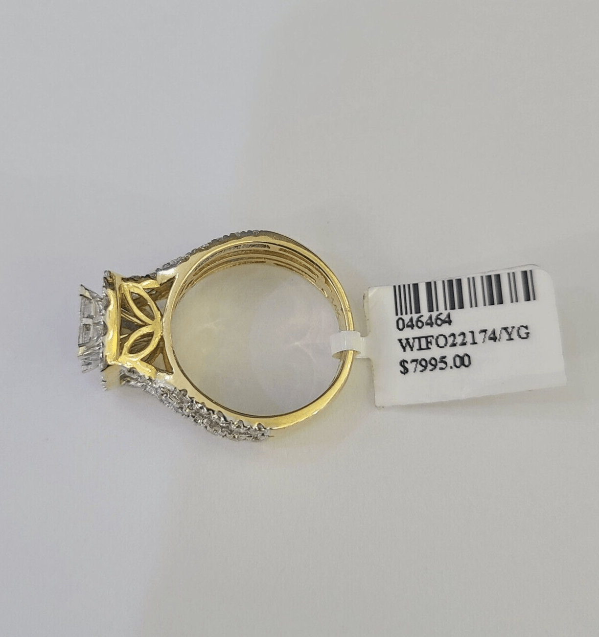 Real 14k Diamond Ladies Ring Yellow Gold Bridal Women Engagement Wedding - GoldenlinQ