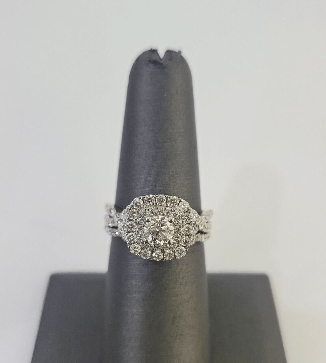 Real 14k Diamond Ladies Ring Yellow Gold Bridal Women Engagement Wedding SET - GoldenlinQ