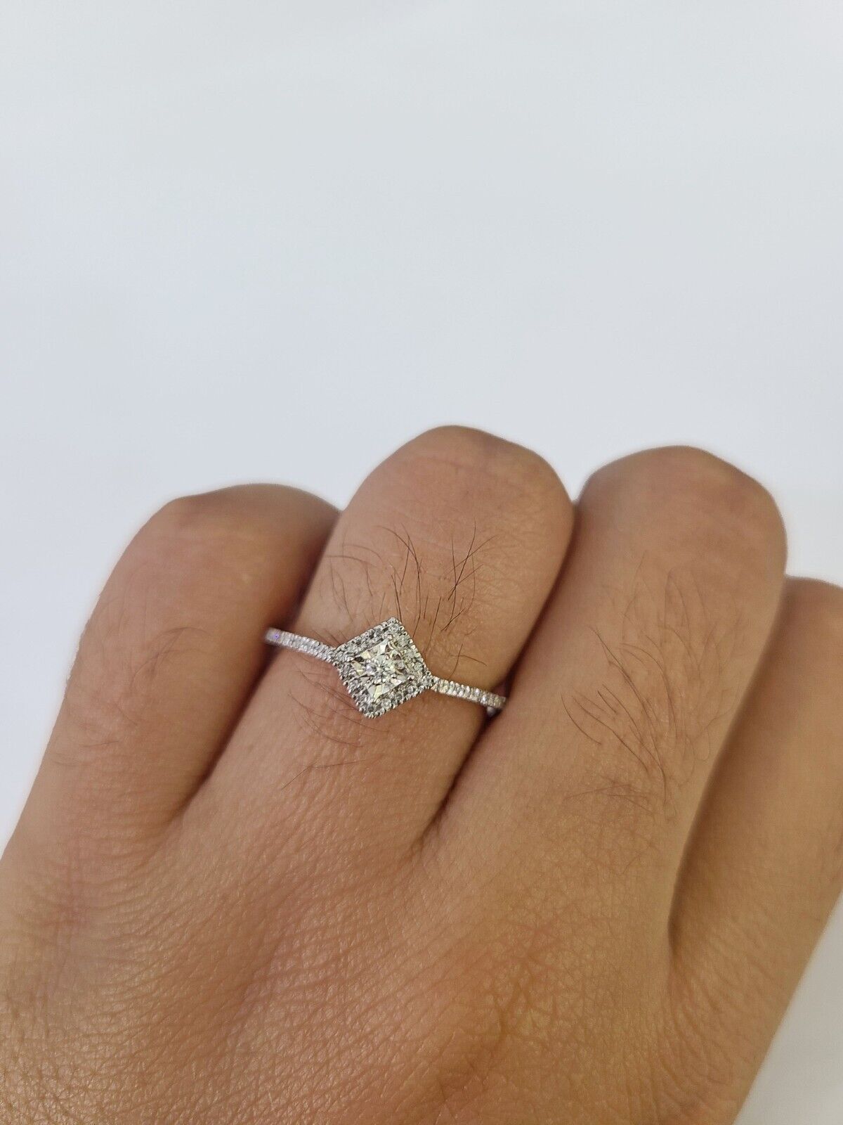 Real 14k Diamond Ladies Ring Yellow Gold Women Casual Genuine Wedding - GoldenlinQ