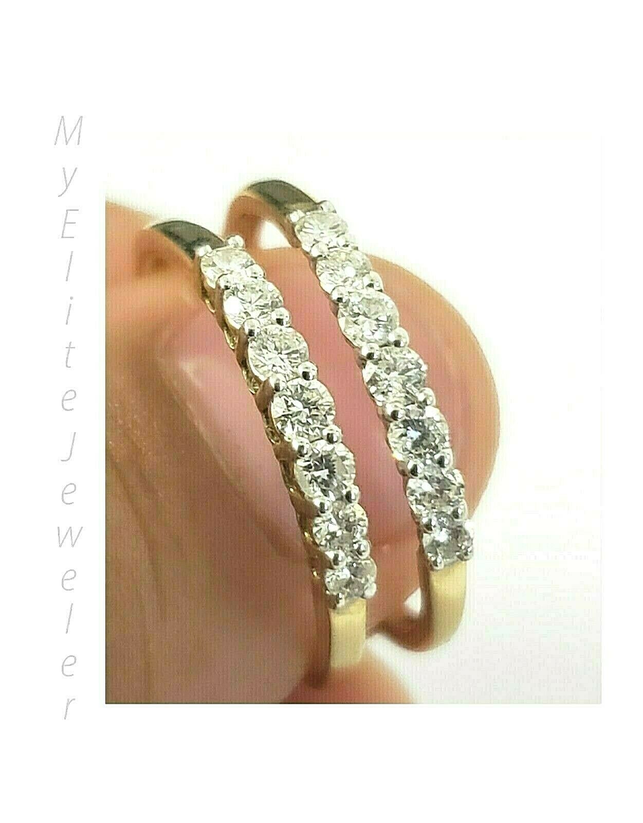 Real 14K Gold 1/2CT Diamond Ladies Ring Solitaire Guard Wrap Band Size7 Enhancer - GoldenlinQ