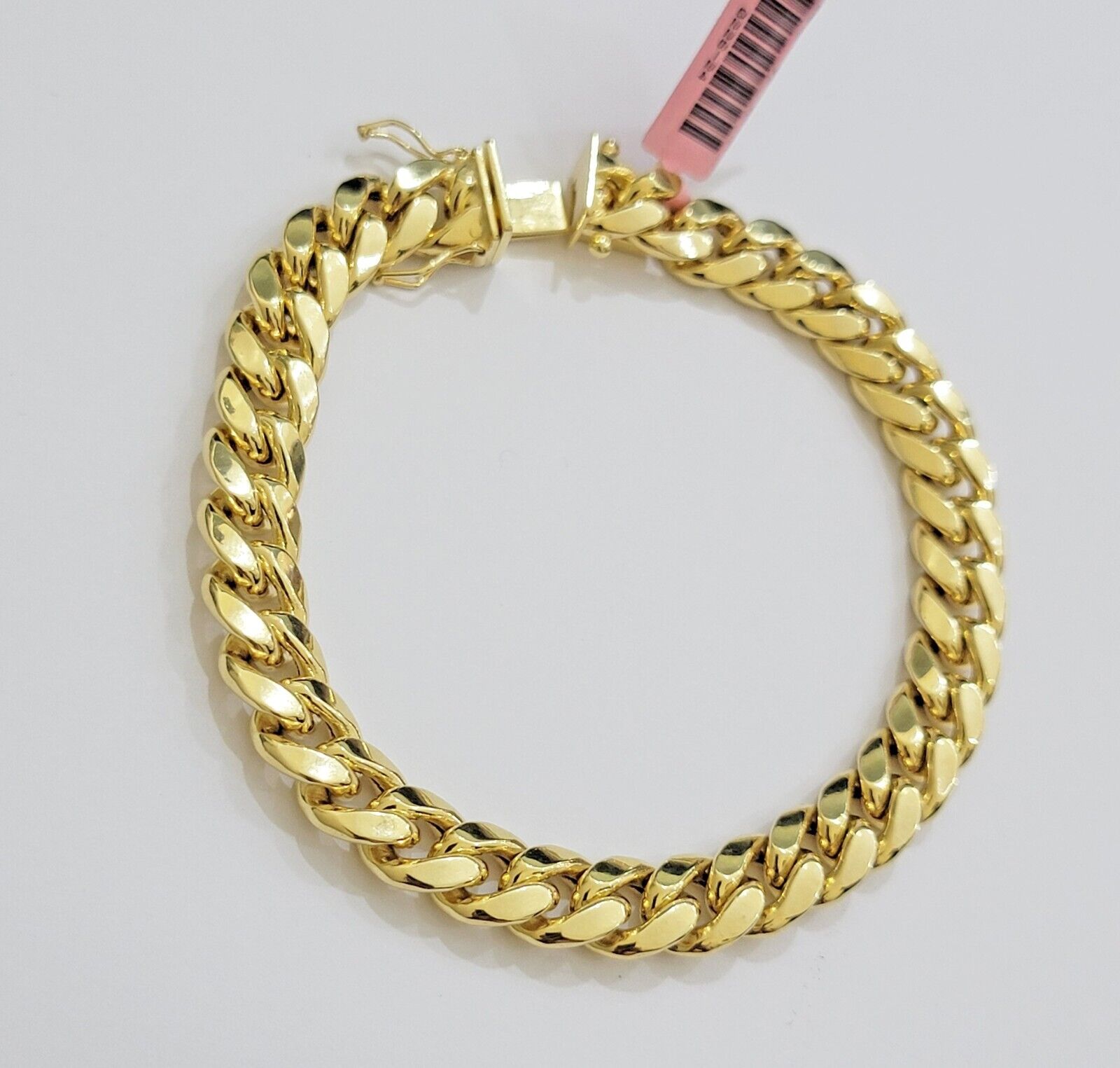 Real 14k Gold Bracelet 9mm Miami Cuban Link 7.5'' inch Men's 14kt Yellow Gold - GoldenlinQ
