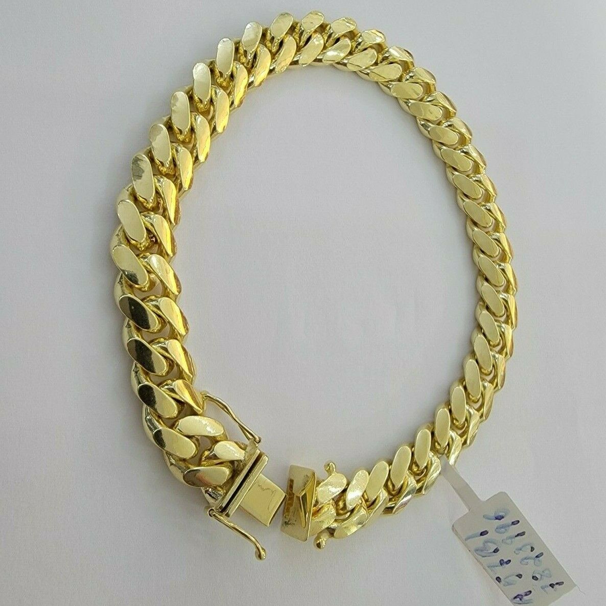 REAL 14k Gold Bracelet Miami Cuban Link SOLID 14kt Yellow Gold 8.5mm 7.5" Men's - GoldenlinQ