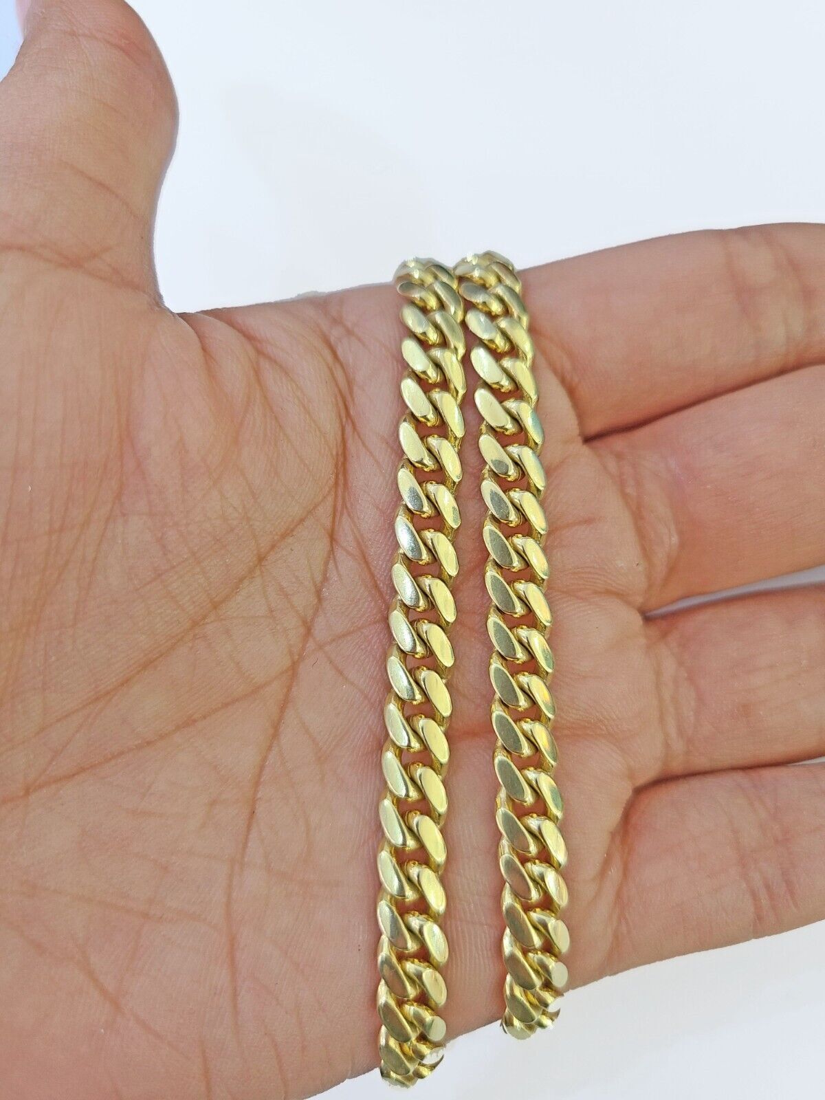 Real 14k Gold Chain 6mm Miami Cuban Link Necklace 22 Inch Men Women REAL SOLID - GoldenlinQ