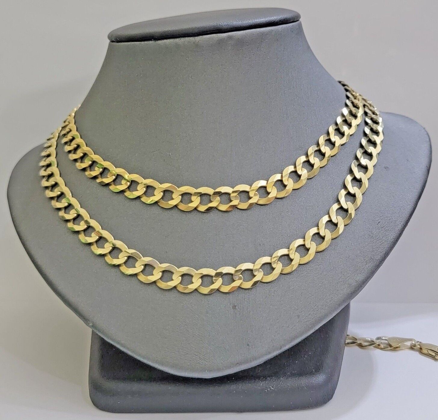 Real 14k Gold Chain Cuban Curb Link 9mm 18 in - 30 Inch Mens Solid 14kt Yellow - GoldenlinQ