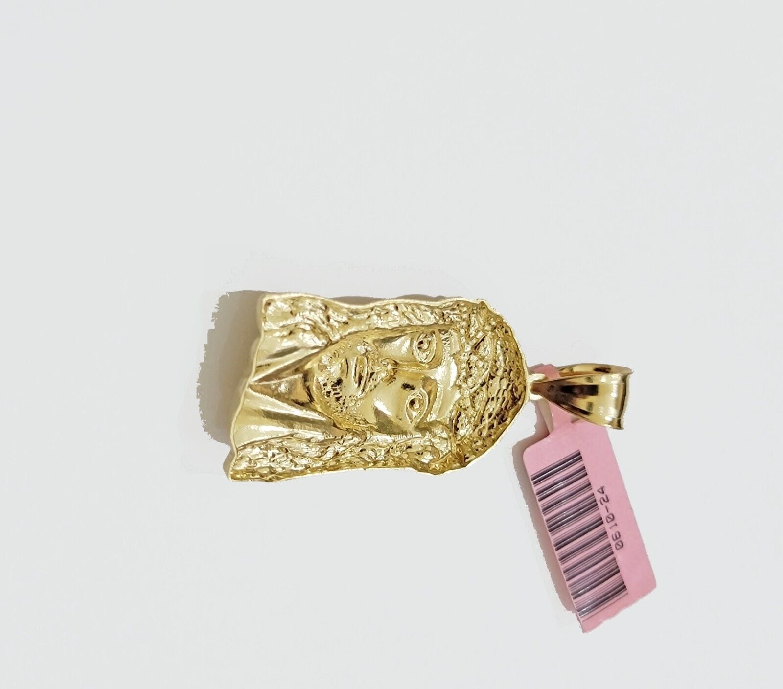 Real 14k Gold Charm Pendant Jesus Head 14kt Yellow Gold For Men Diamond Cuts - GoldenlinQ