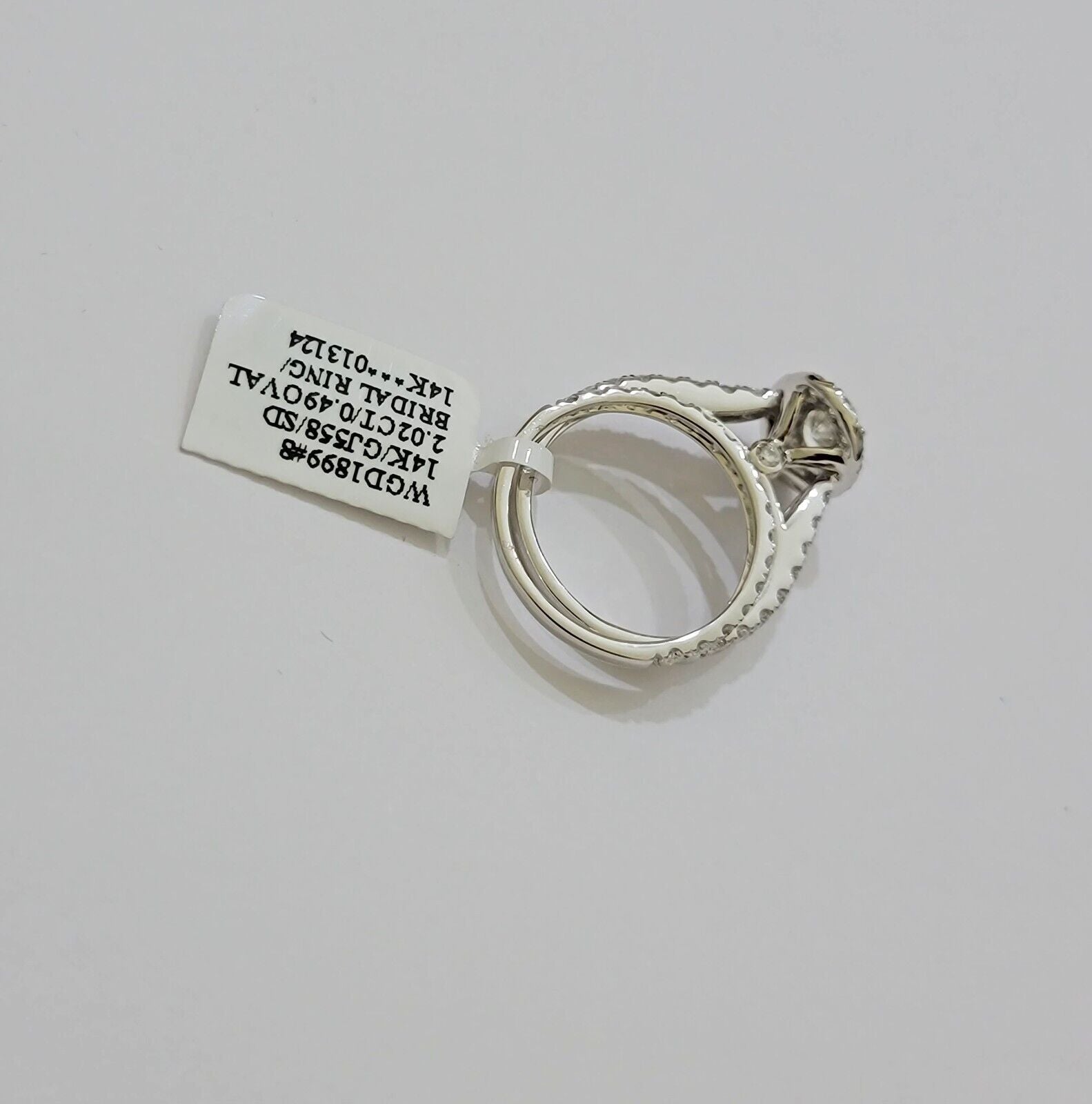 Real 14k Gold Diamond Wedding Engagement Ring Band SET Ladies 2 CT Diamonds Oval - GoldenlinQ