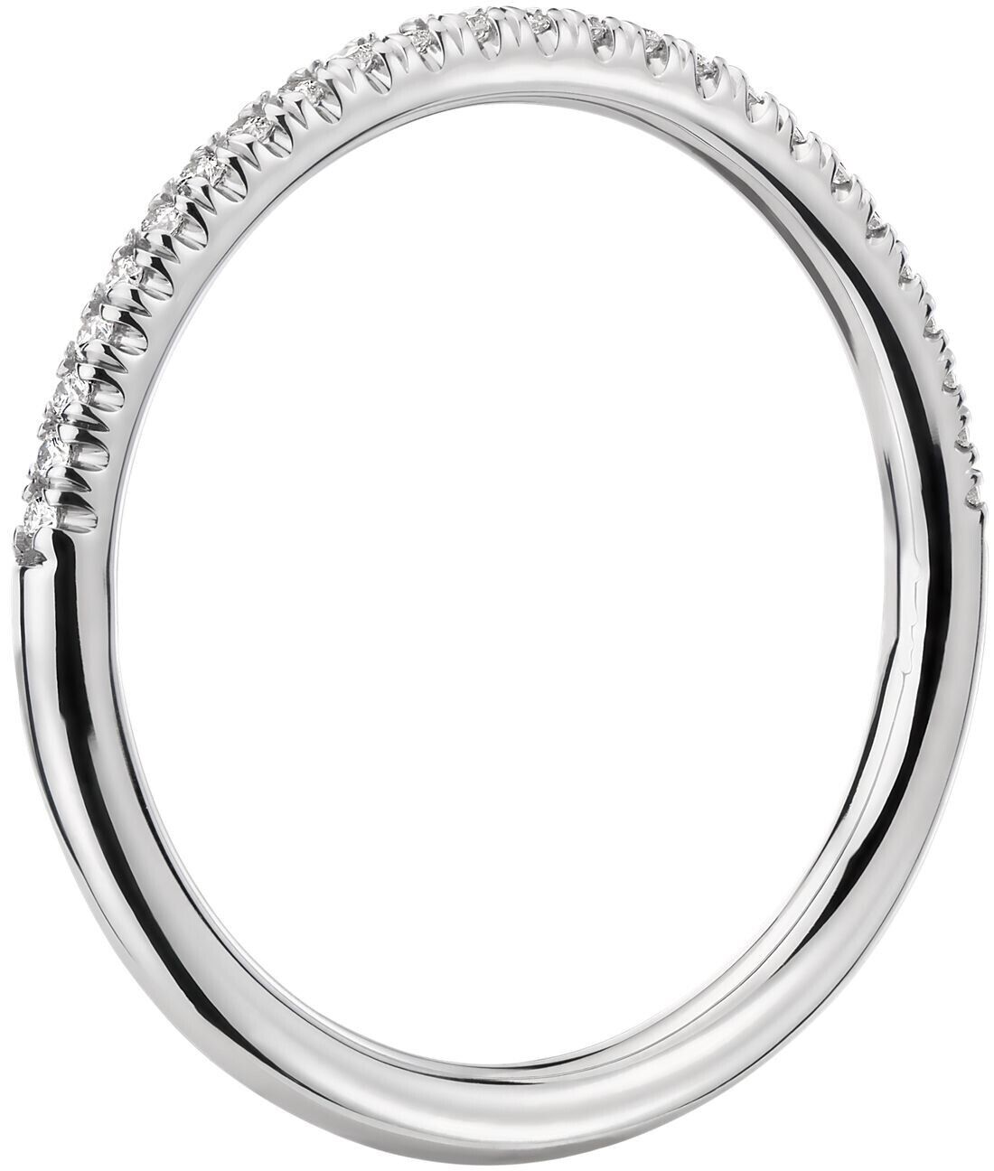 Real 14k Gold Ladies Diamond Ring 0.50CT Size 7 White Petite Micropavé Band 14kt - GoldenlinQ