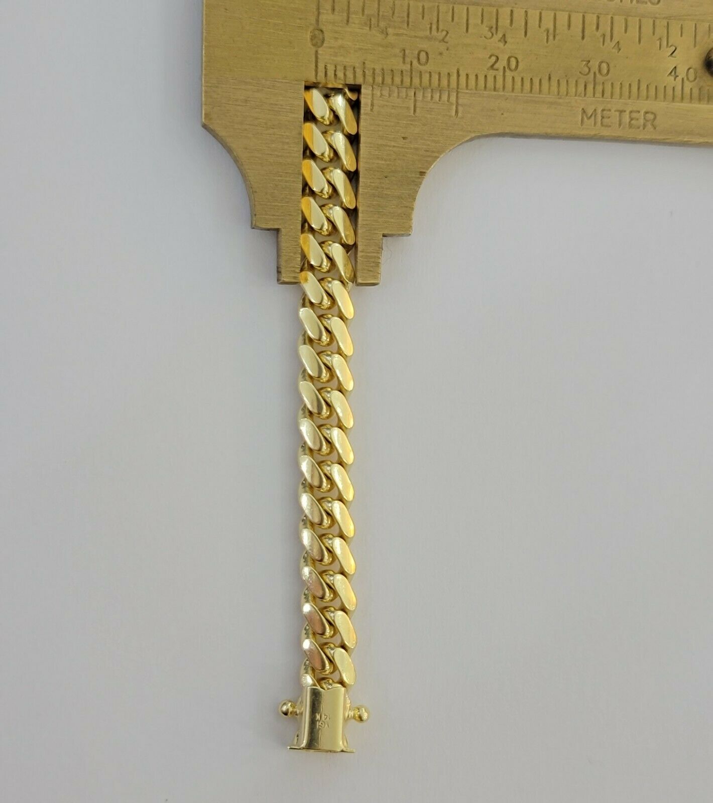 REAL 14k Gold Miami Cuban Bracelet 7" 6mm 14 kt Yellow Gold Solid Links LADIES - GoldenlinQ