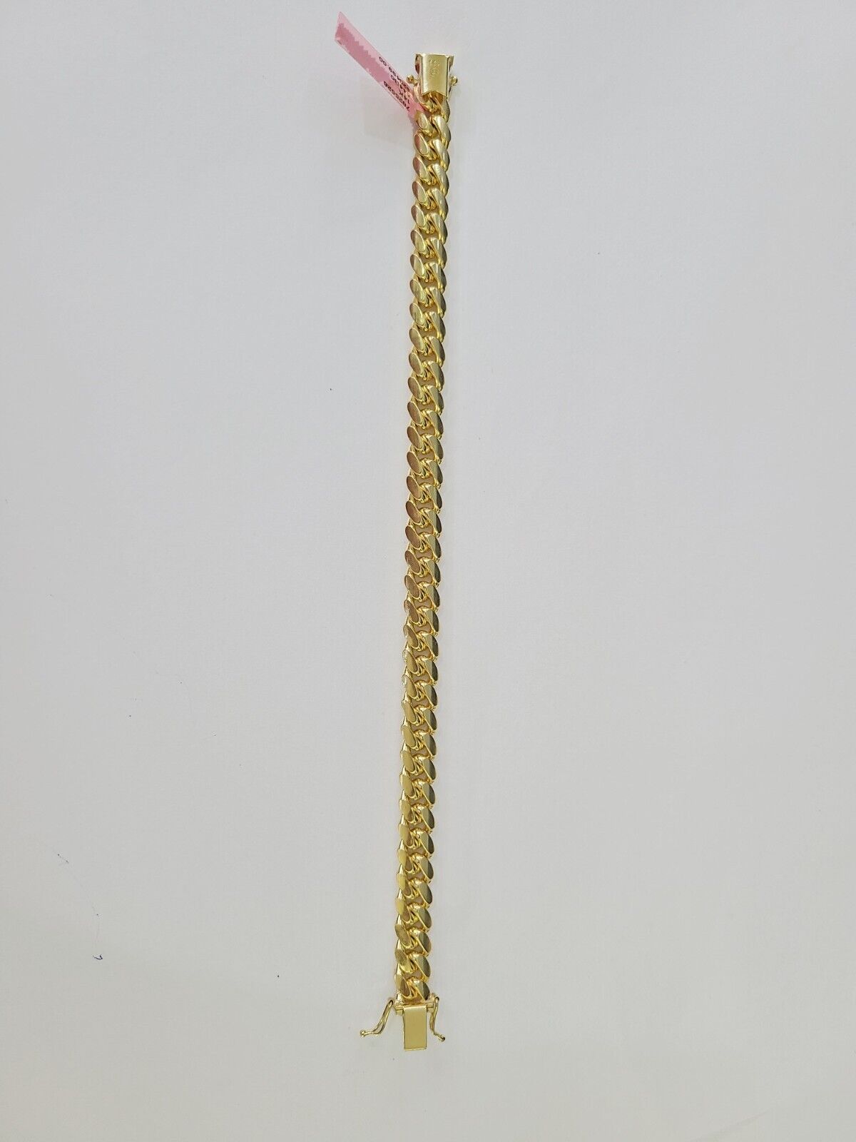 Real 14k Miami Cuban link Bracelet Yellow Gold 8mm 7.5" 8" 8.5" 9" Inch Solid - GoldenlinQ
