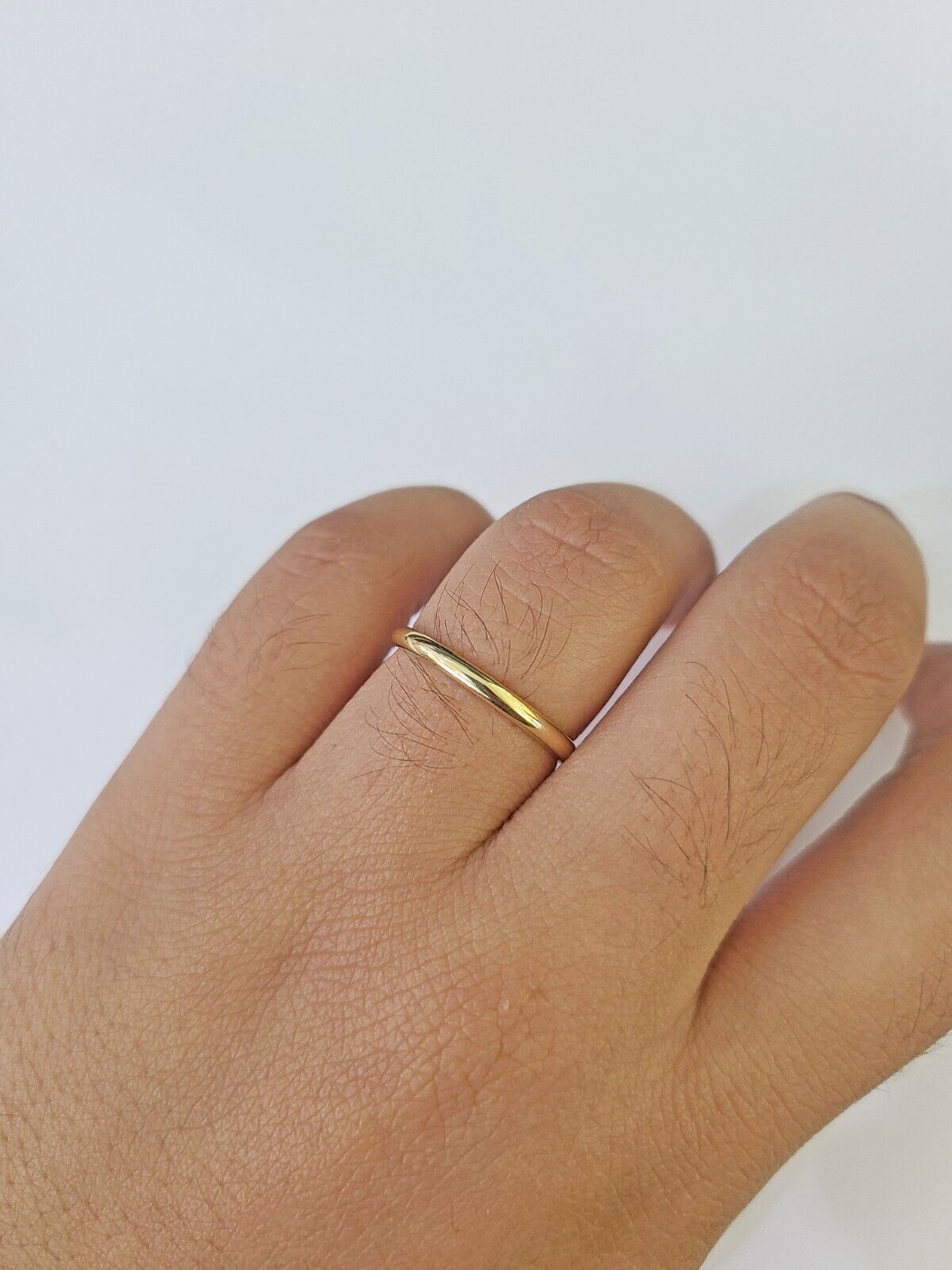 Real 14k Ring Wedding Band Yellow Gold Women Casual 14kt - GoldenlinQ