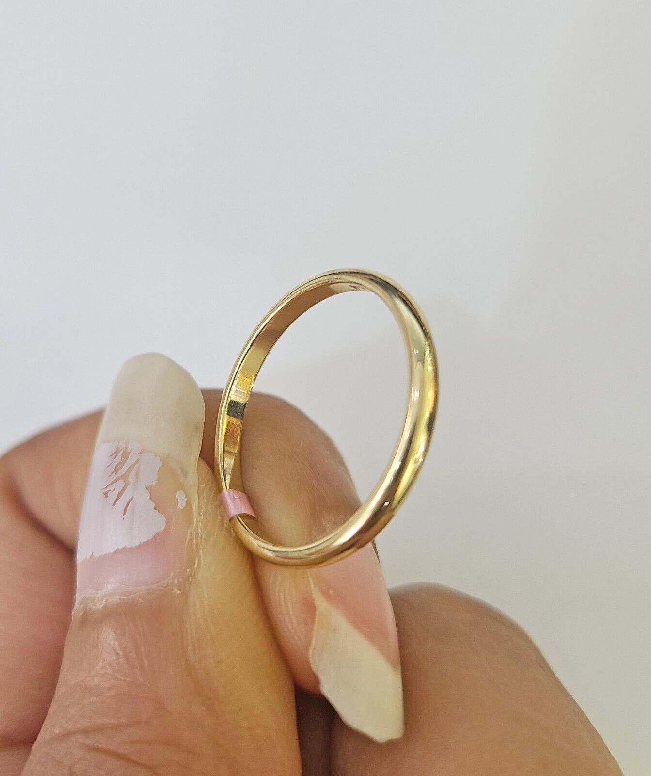 Real 14k Ring Wedding Band Yellow Gold Women Casual 14kt - GoldenlinQ