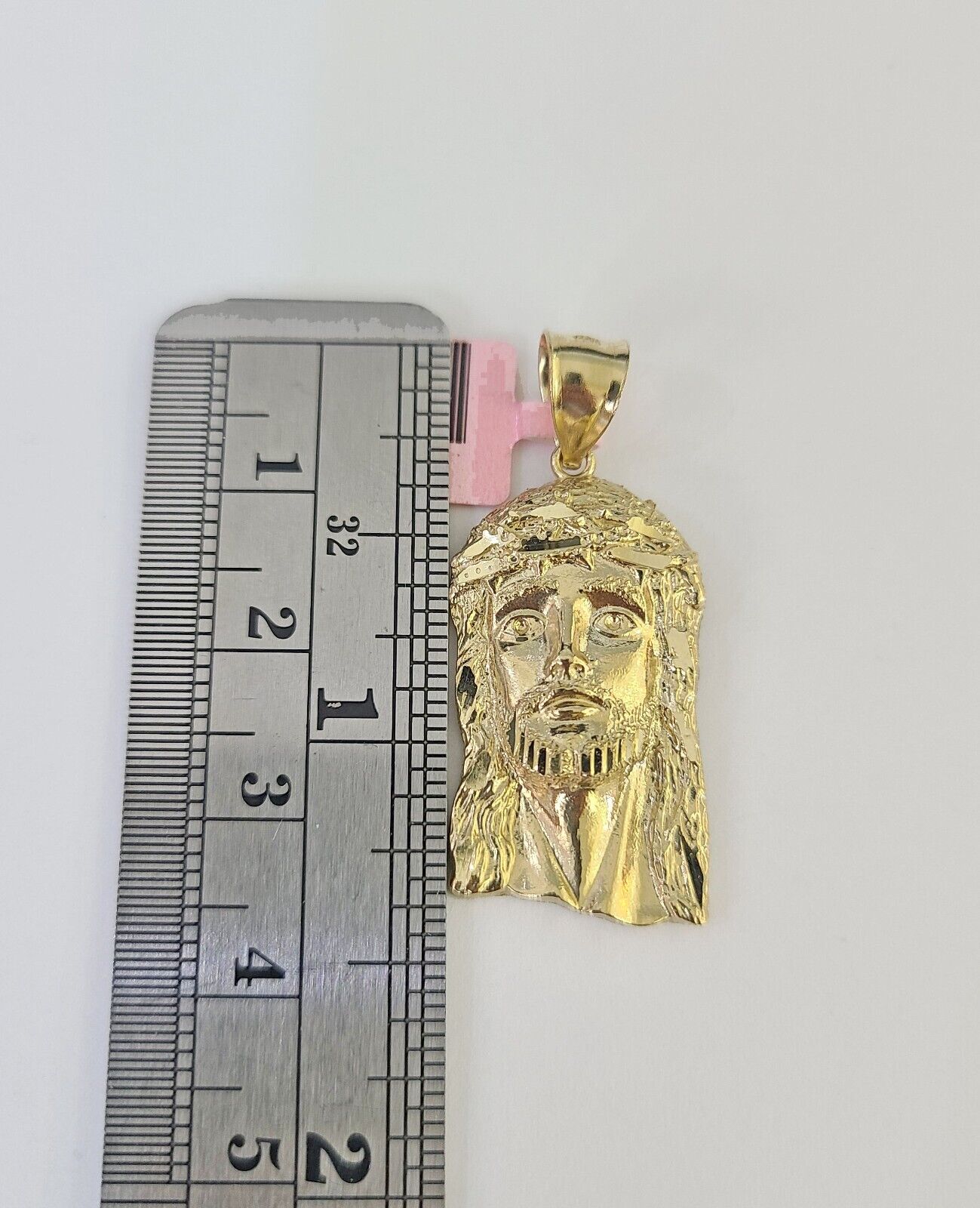 Real 14k Rope Chain Jesus Head Charm Set Yellow Gold 3mm 18 - 30" Necklace Pendant - GoldenlinQ