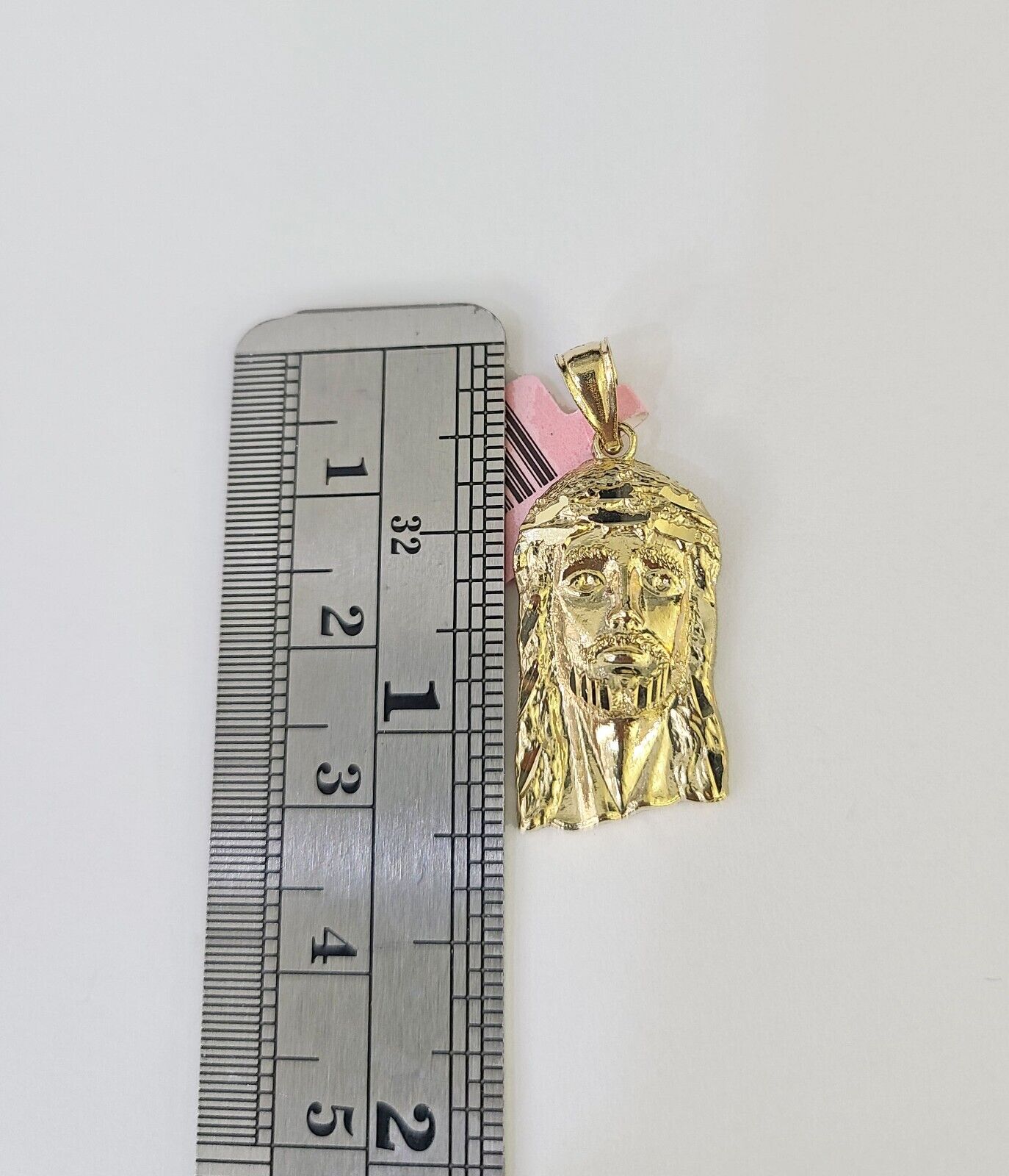 Real 14k Rope Chain Jesus Head Charm Set Yellow Gold 3mm 18 - 30" Necklace Pendant - GoldenlinQ
