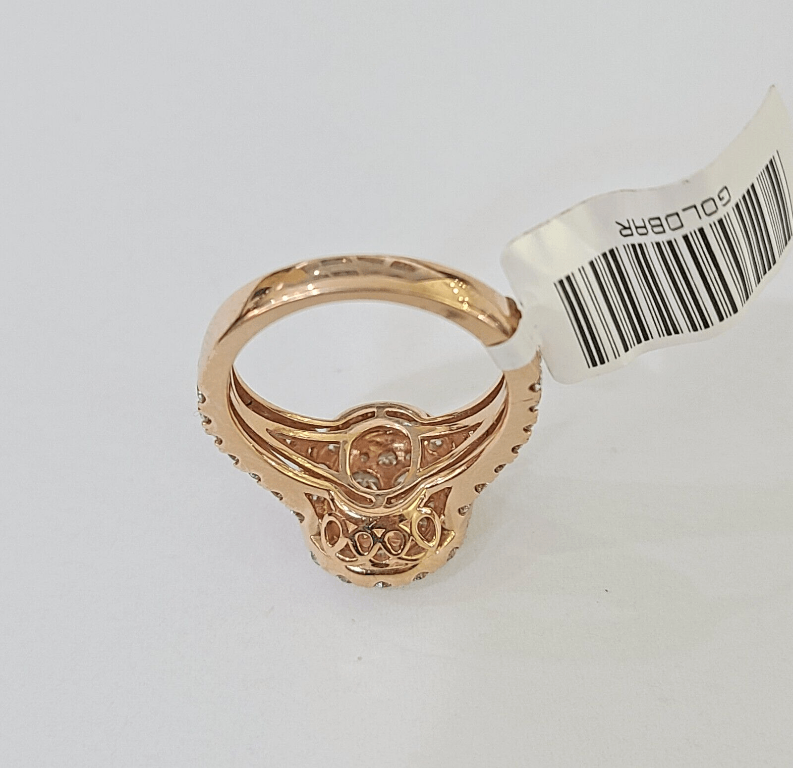 REAL 14k Rose Gold Diamond Ladies Ring Oval Shape Women Engagement Wedding - GoldenlinQ