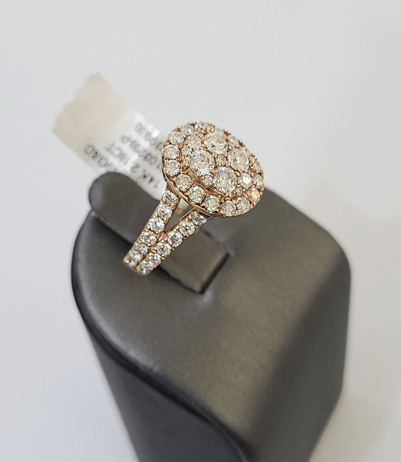 REAL 14k Rose Gold Diamond Ladies Ring Oval Shape Women Engagement Wedding - GoldenlinQ