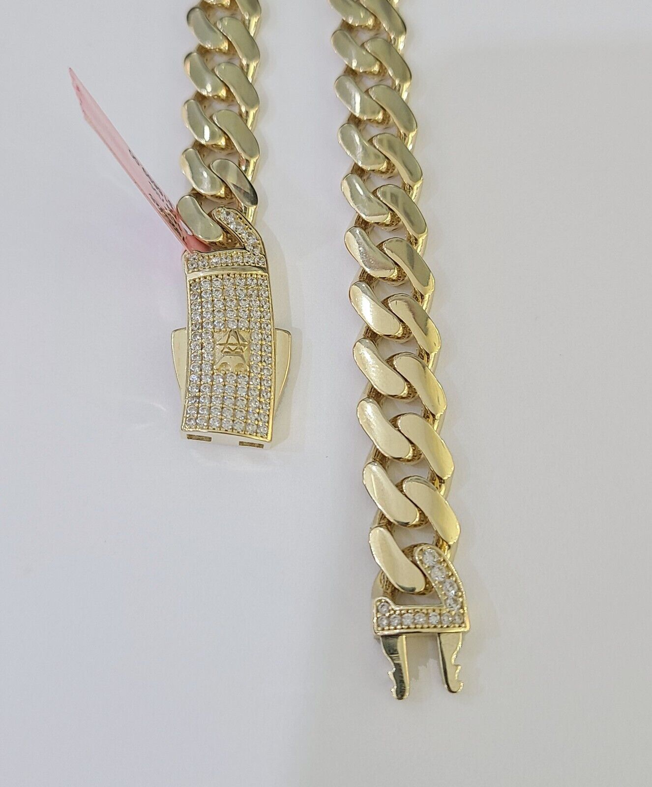 Real 14k Royal Monaco Link Chain 10mm 20 - 26 inches Yellow Gold Genuine - GoldenlinQ