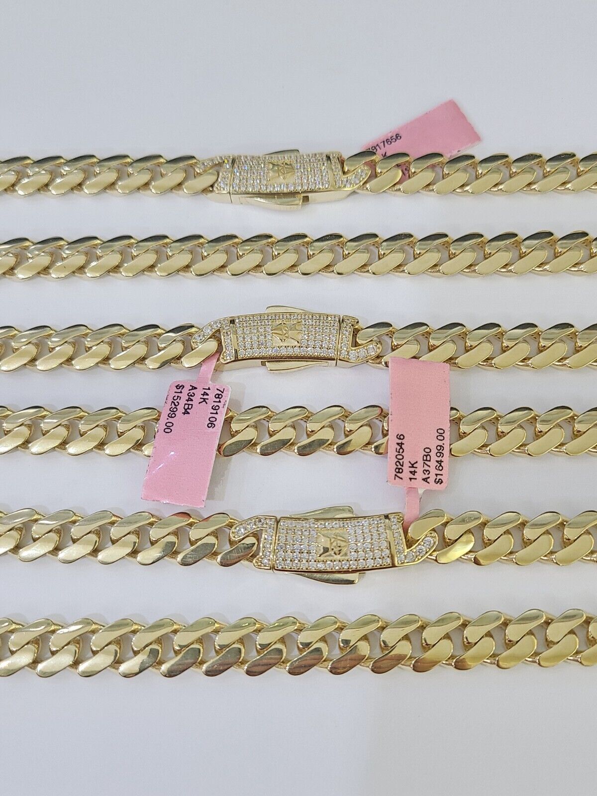Real 14k Royal Monaco Link Chain 9mm 20 - 26 inches Yellow Gold Genuine - GoldenlinQ