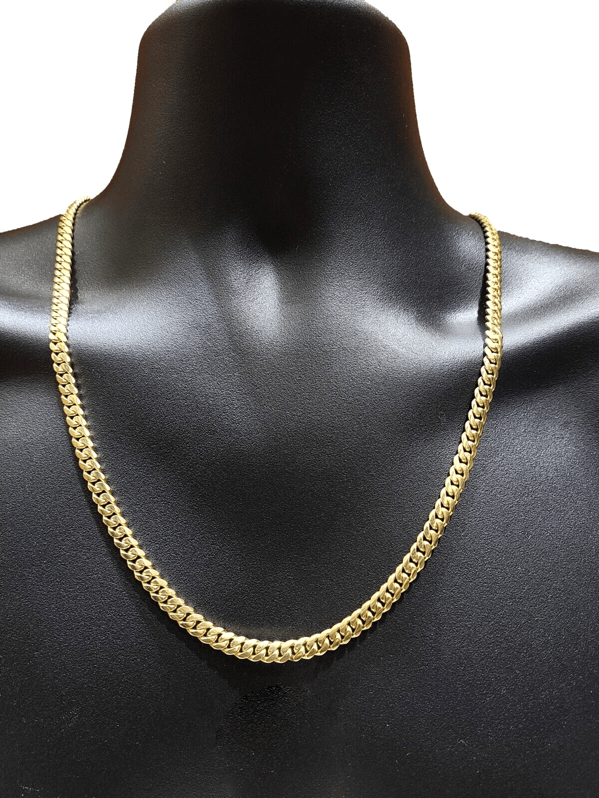 Real 14k Solid Yellow Gold Necklace Miami Cuban Chain 6mm 24" inch Unisex Chain - GoldenlinQ