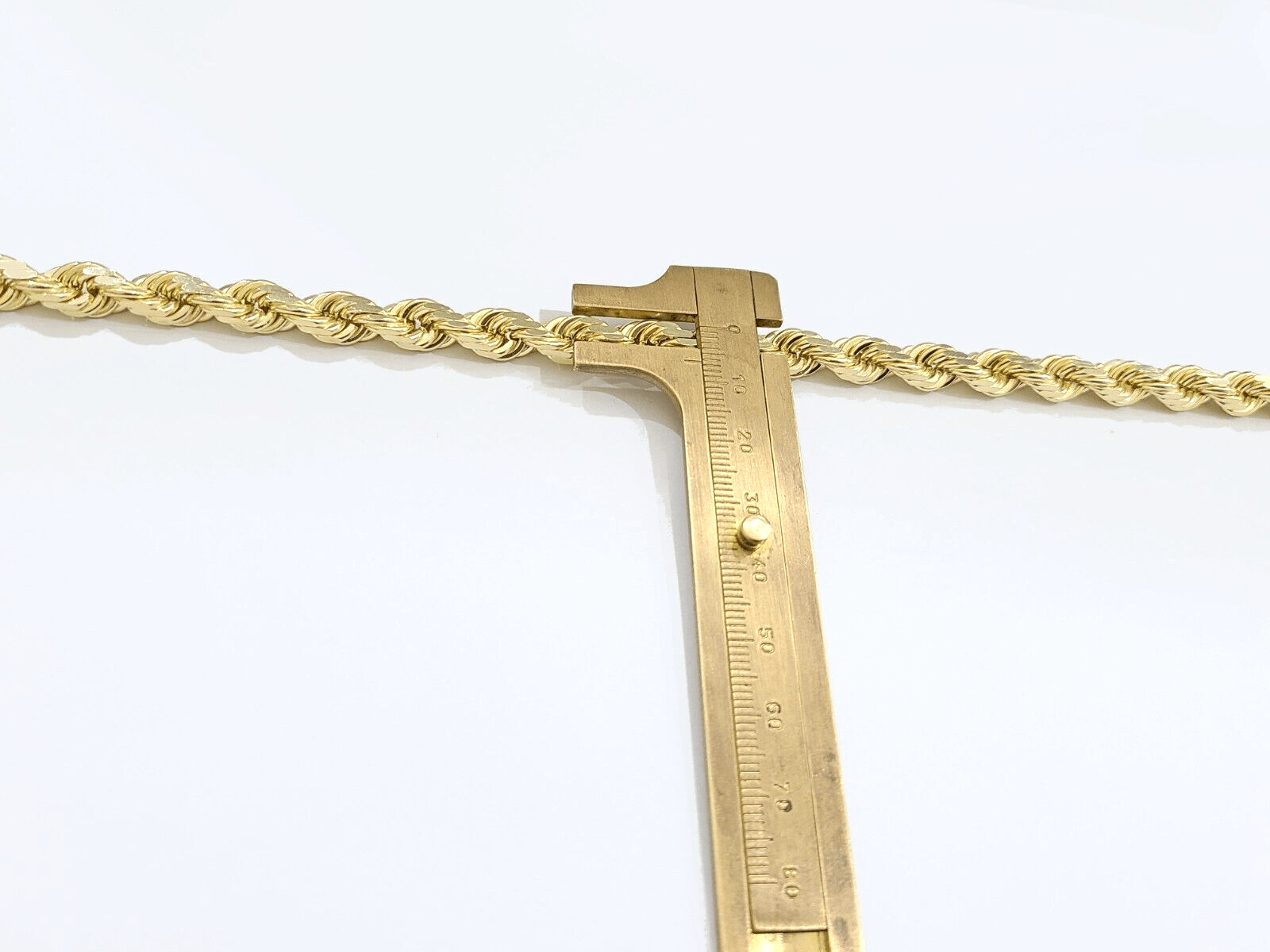 Real 14k Solid Yellow Gold Necklace Rope Chain 7mm 24" inch 14kt Chain Unisex - GoldenlinQ