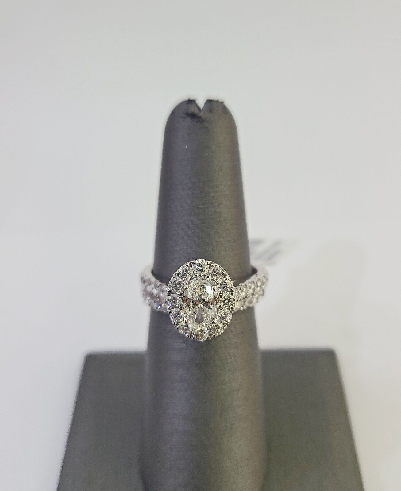 Real 14k White Gold Diamond Ladies Ring Band Set Natural Diamond Bridal Wedding - GoldenlinQ