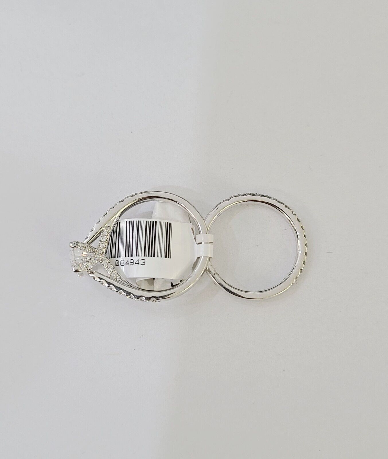 Real 14k White Gold Diamond Ladies Ring SETLab Created Women Engagement Wedding - GoldenlinQ