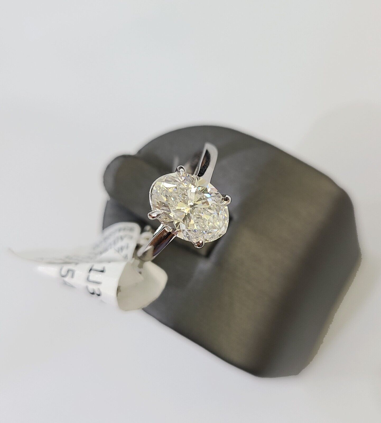 REAL 14k White Gold Diamond Ring Lab Created Ladies Wedding Engagement Genuine - GoldenlinQ