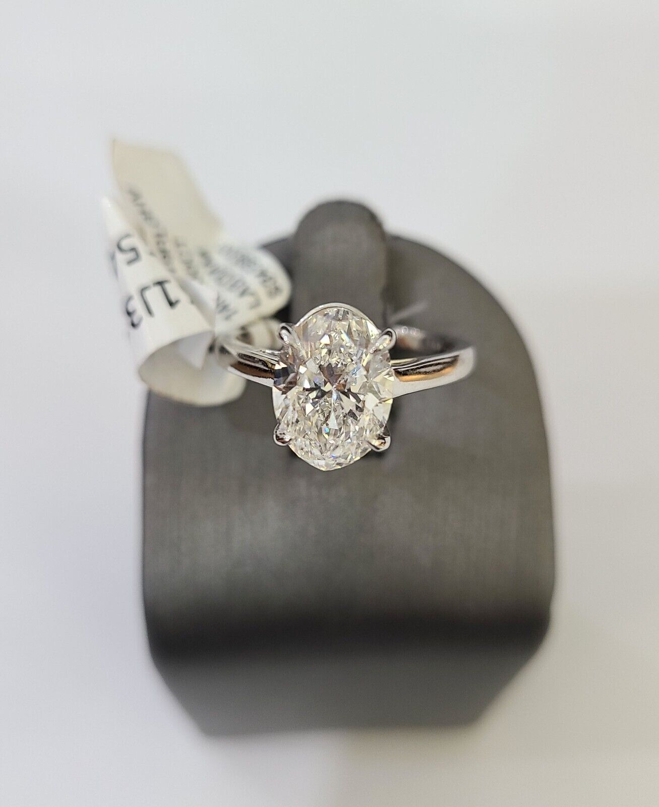 REAL 14k White Gold Diamond Ring Lab Created Ladies Wedding Engagement Genuine - GoldenlinQ