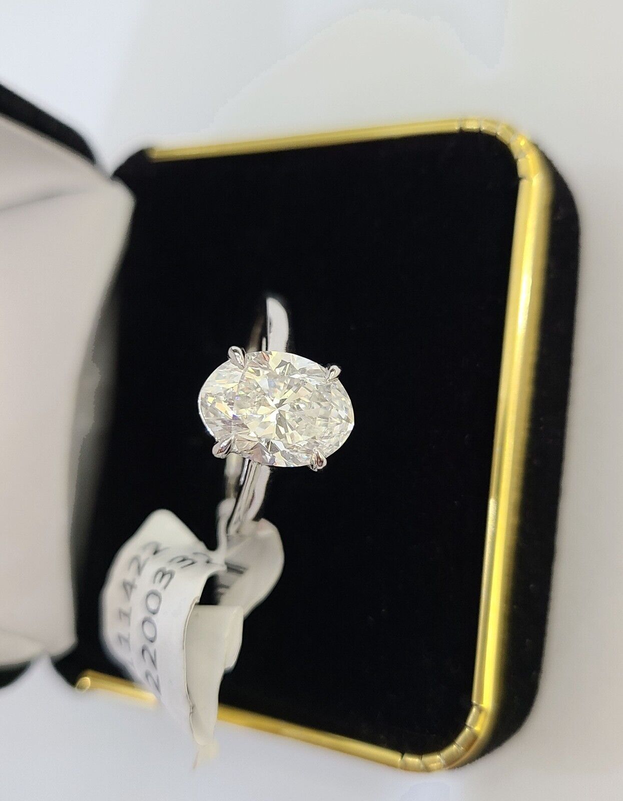 REAL 14k White Gold Diamond Ring Lab Created Ladies Wedding Engagement Genuine - GoldenlinQ