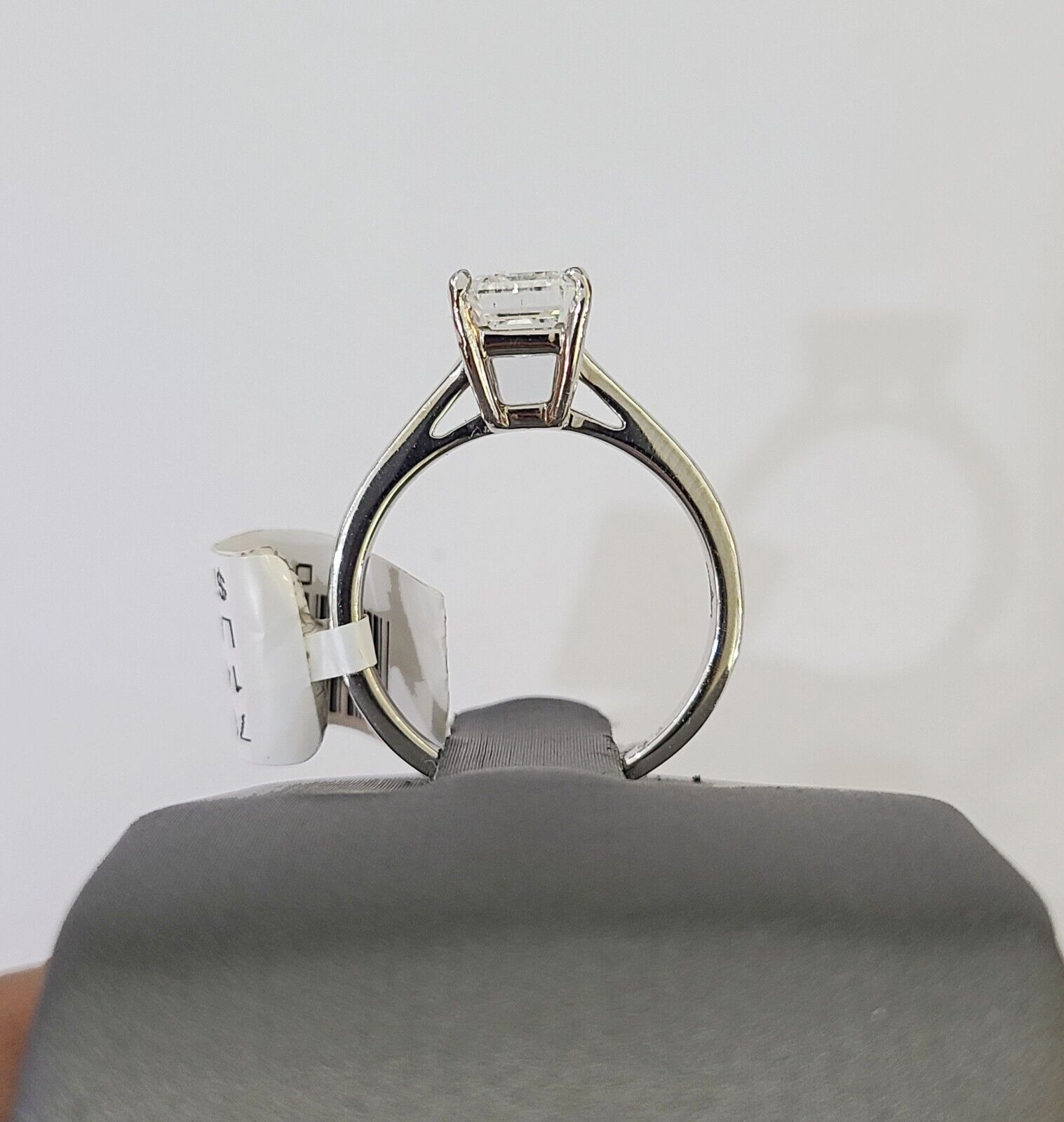 REAL 14k White Gold Diamond Ring Lab Created Ladies Wedding Engagement Genuine - GoldenlinQ