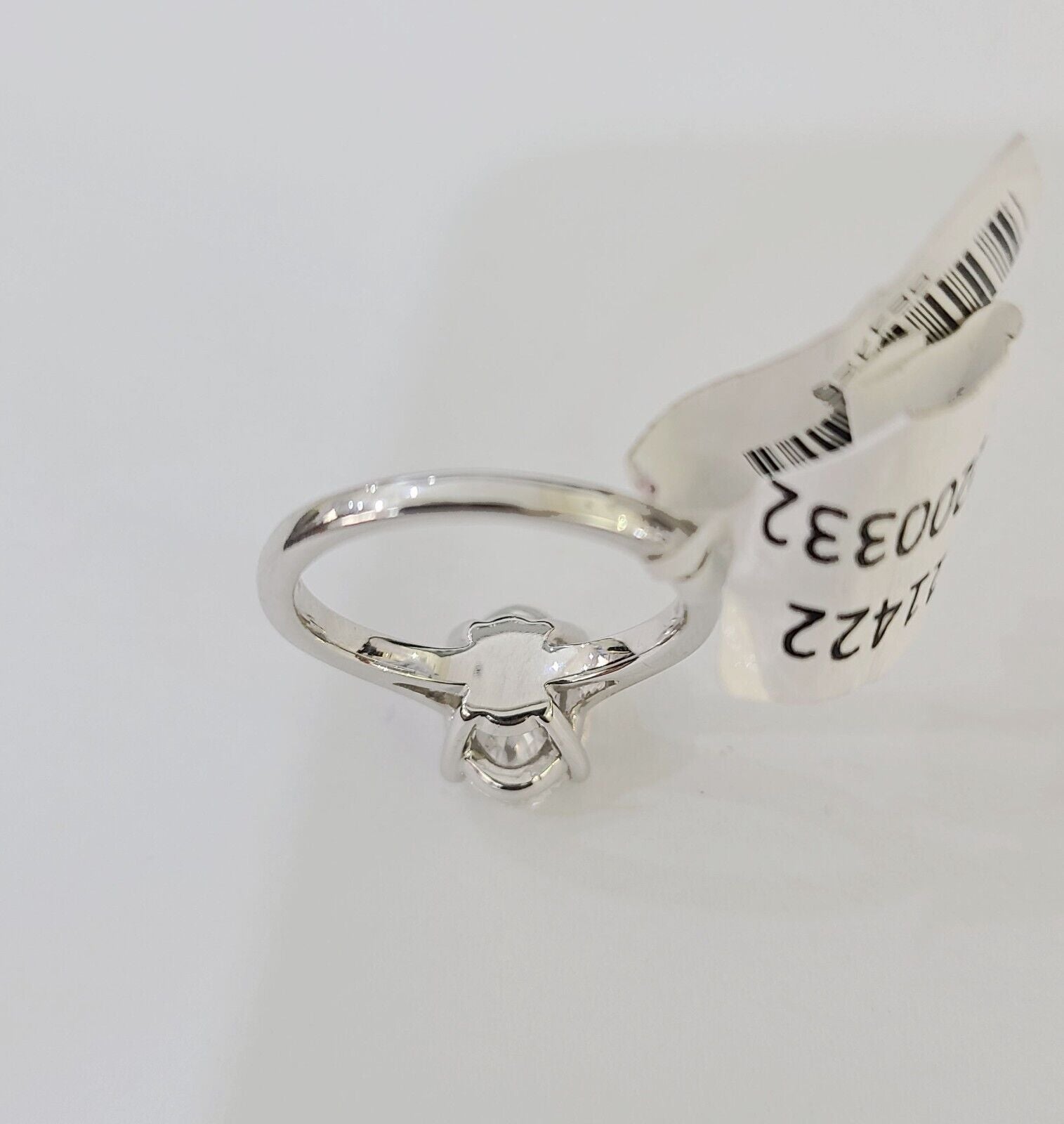 REAL 14k White Gold Diamond Ring Lab Created Ladies Wedding Engagement Genuine - GoldenlinQ