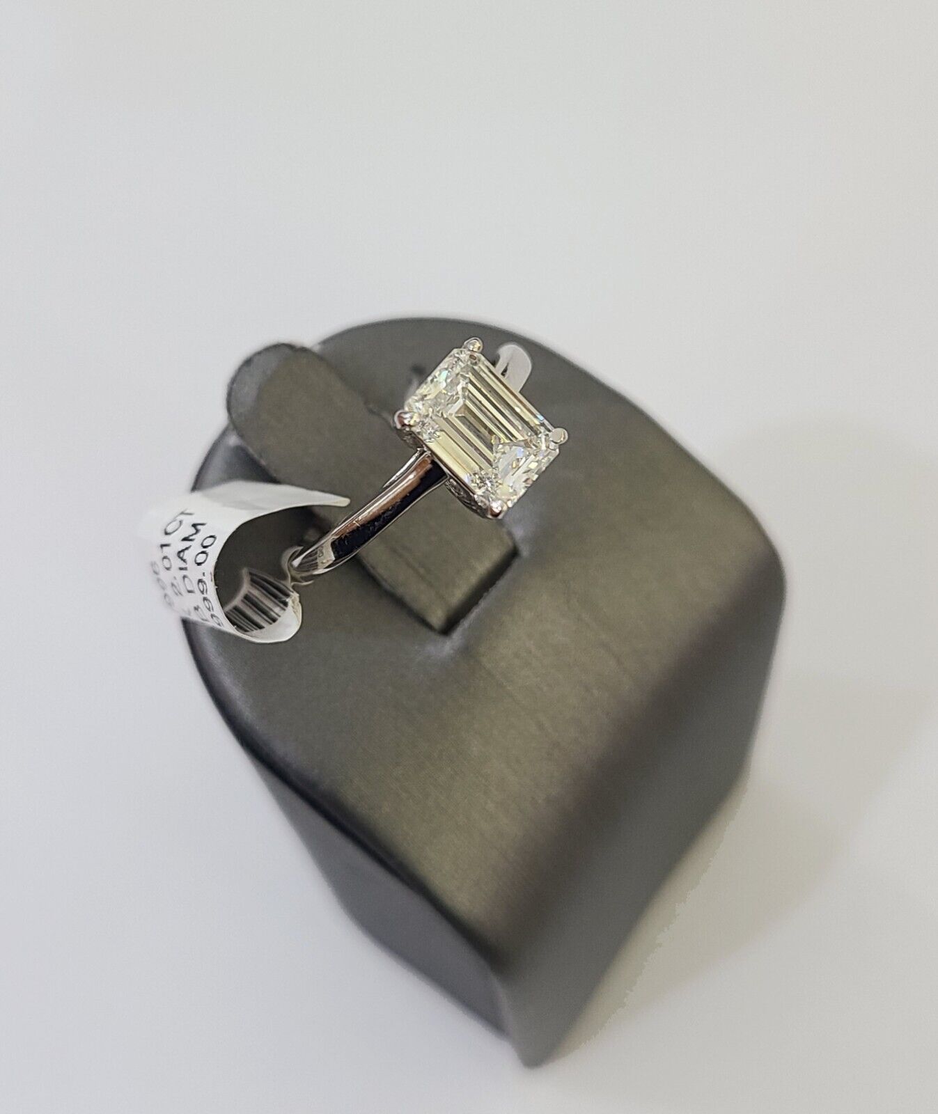 REAL 14k White Gold Diamond Ring Lab Created Ladies Wedding Engagement Genuine - GoldenlinQ