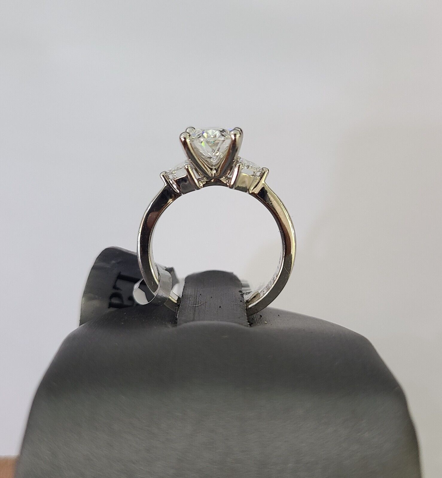 REAL 14k White Gold Diamond Ring Lab Created Ladies Wedding Engagement Genuine - GoldenlinQ