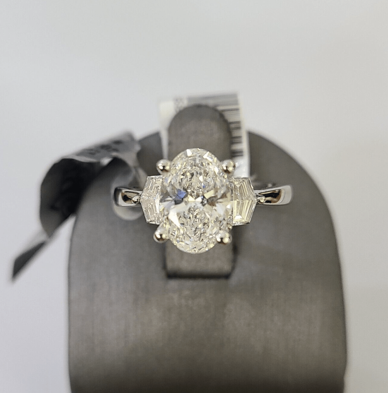 REAL 14k White Gold Diamond Ring Lab Created Ladies Wedding Engagement Genuine - GoldenlinQ