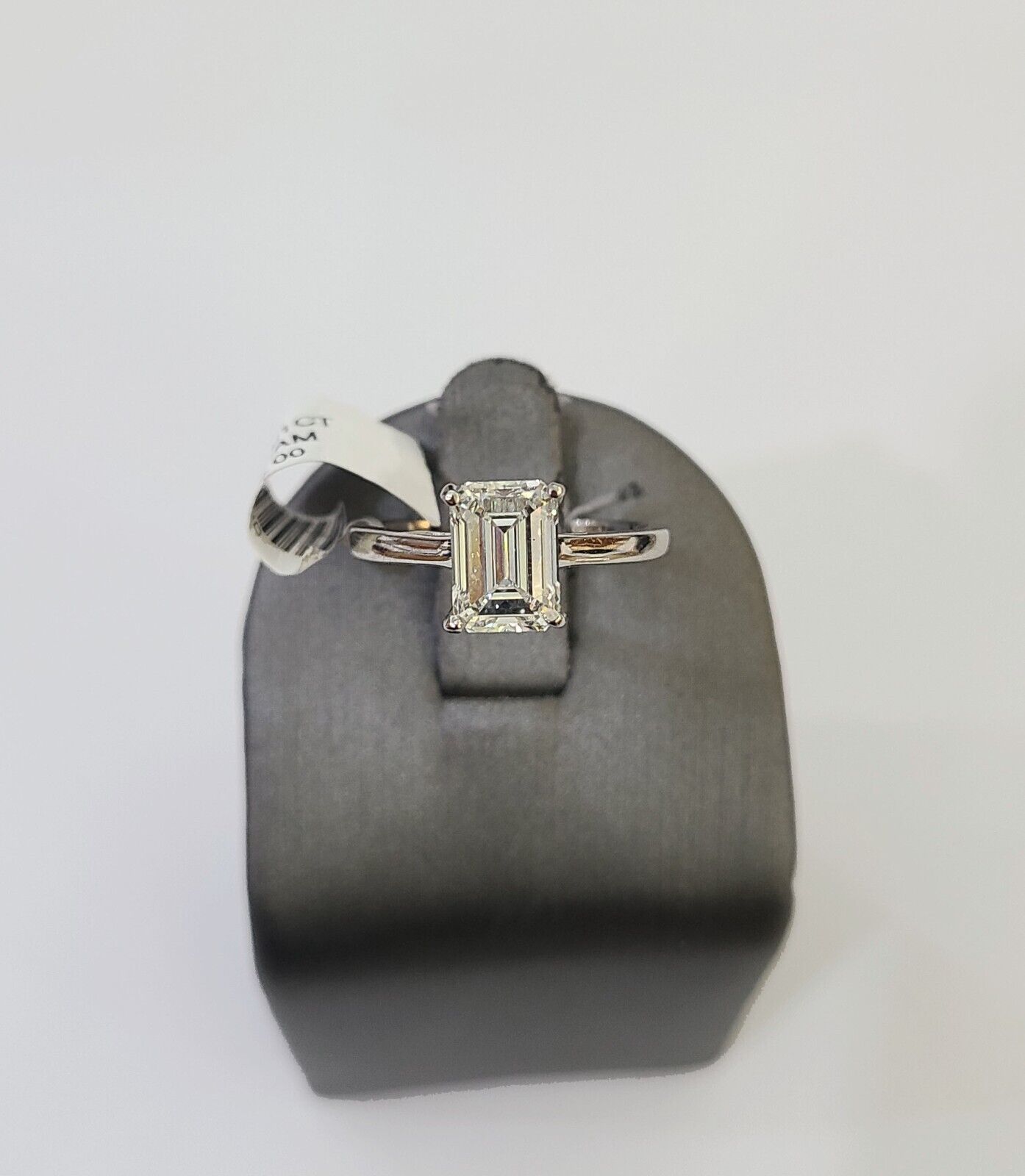 REAL 14k White Gold Diamond Ring Lab Created Ladies Wedding Engagement Genuine - GoldenlinQ