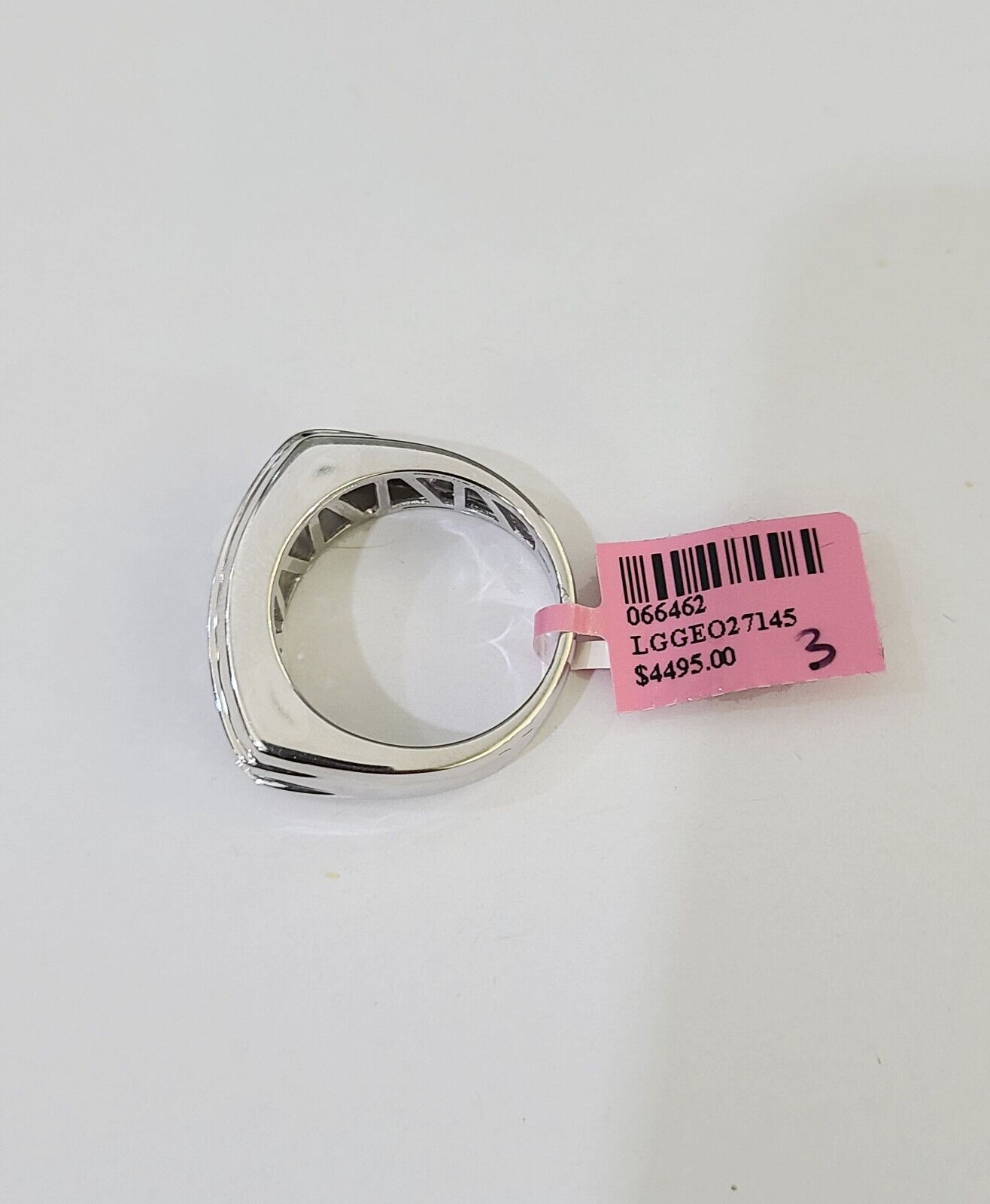 REAL 14k White Gold Diamond Ring Lab Created Wedding Engagement Mens Male - GoldenlinQ