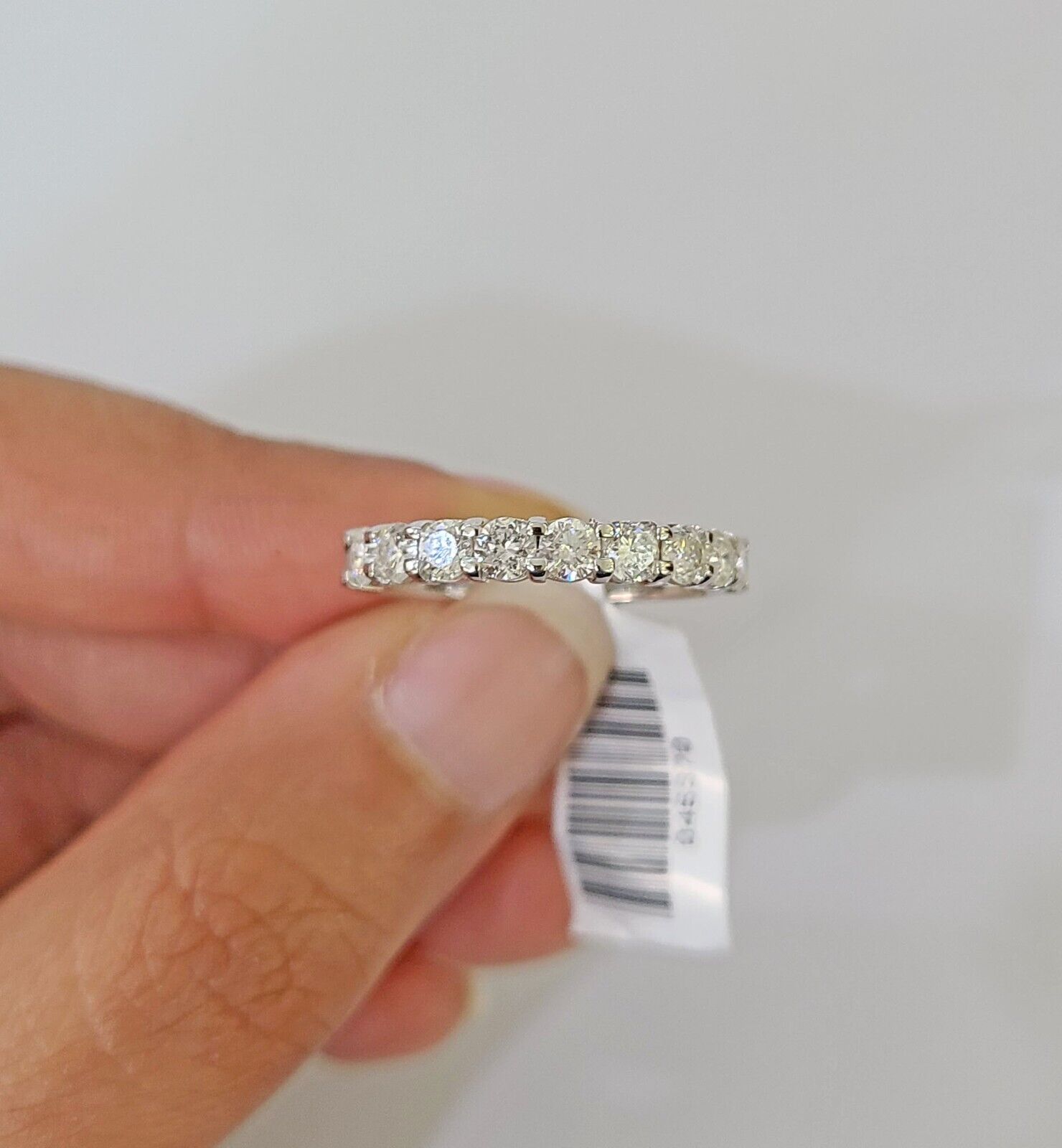 REAL 14k White Gold Diamond Ring Ladies Wedding Engagement Genuine - GoldenlinQ