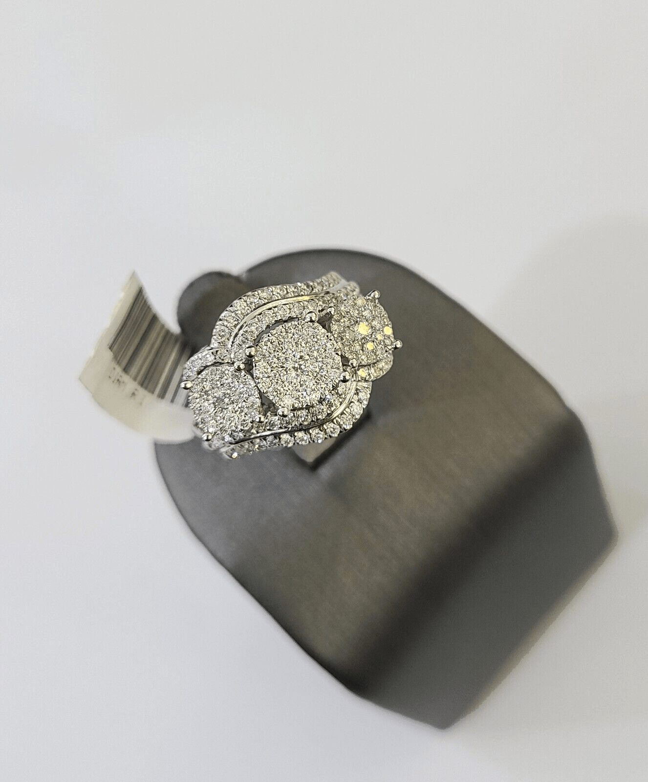 REAL 14k White Gold Diamond Ring Ladies Wedding Engagement Genuine - GoldenlinQ