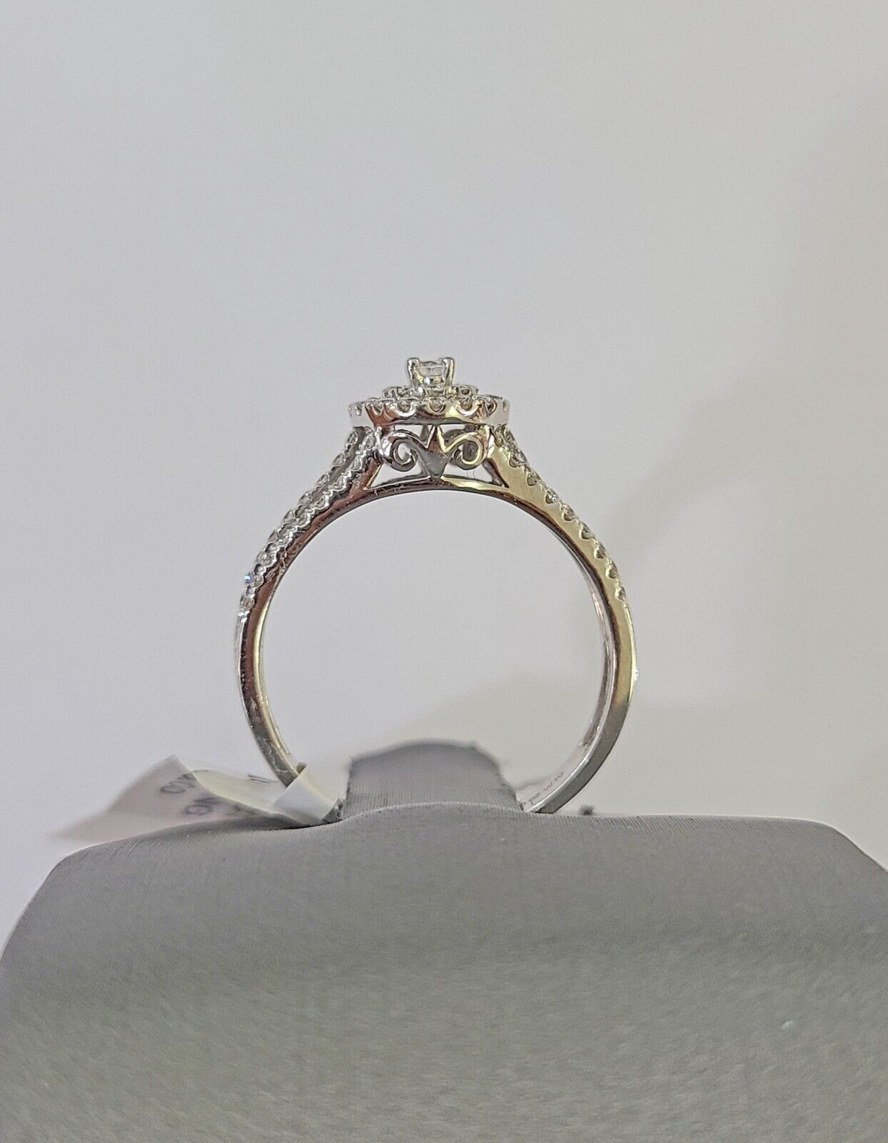 REAL 14k White Gold Diamond Ring Ladies Wedding Engagement Genuine - GoldenlinQ