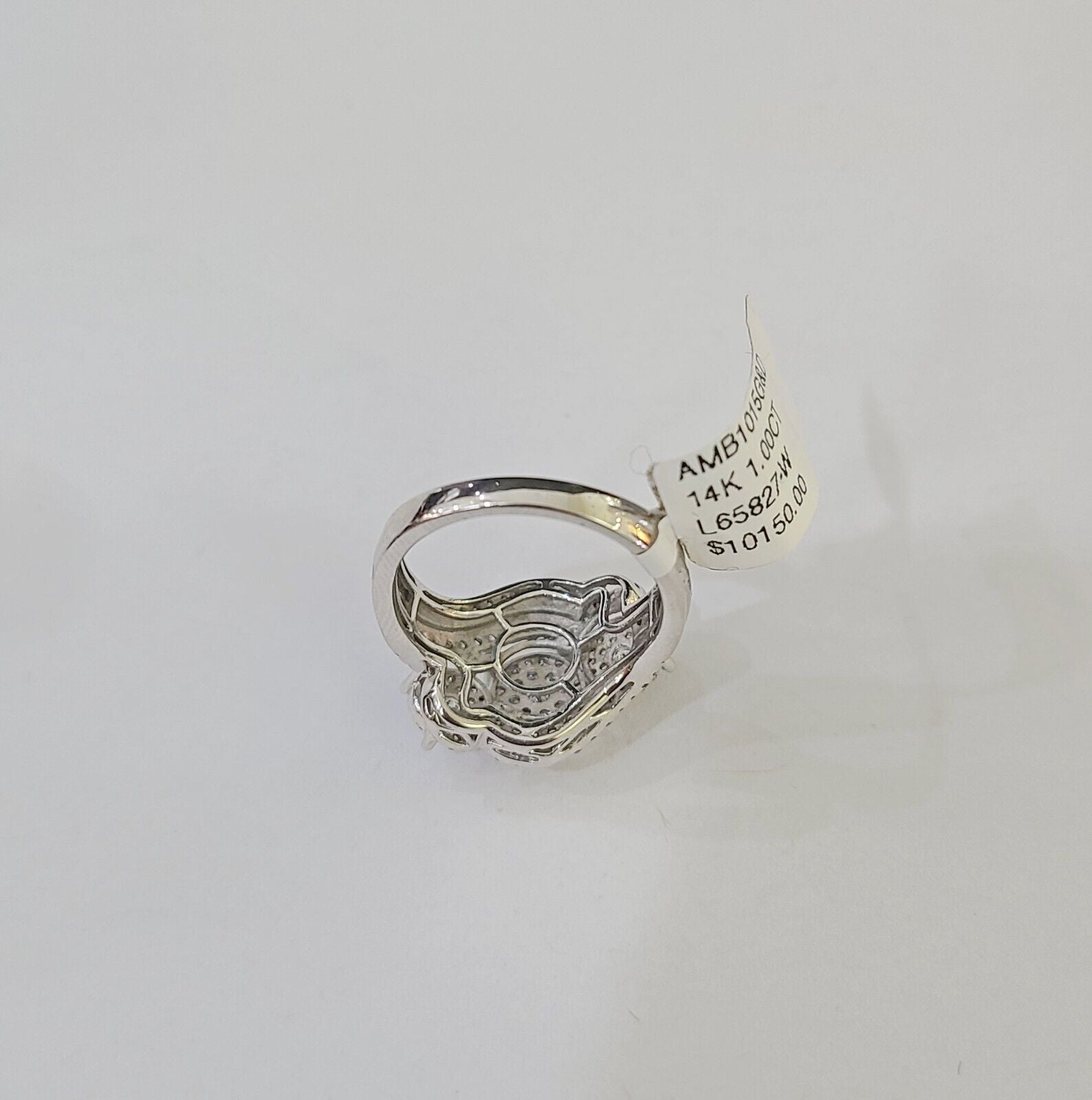 REAL 14k White Gold Diamond Ring Ladies Wedding Engagement Genuine - GoldenlinQ