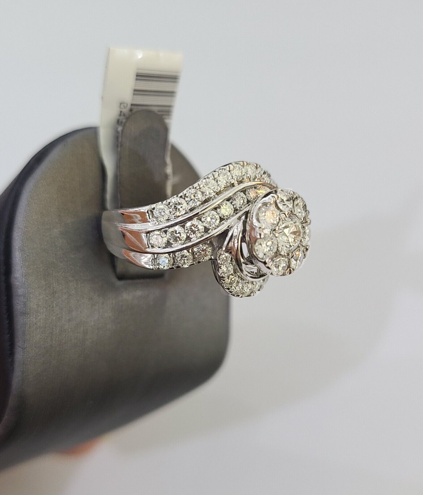 REAL 14k White Gold Diamond Ring Ladies Wedding Engagement Genuine - GoldenlinQ