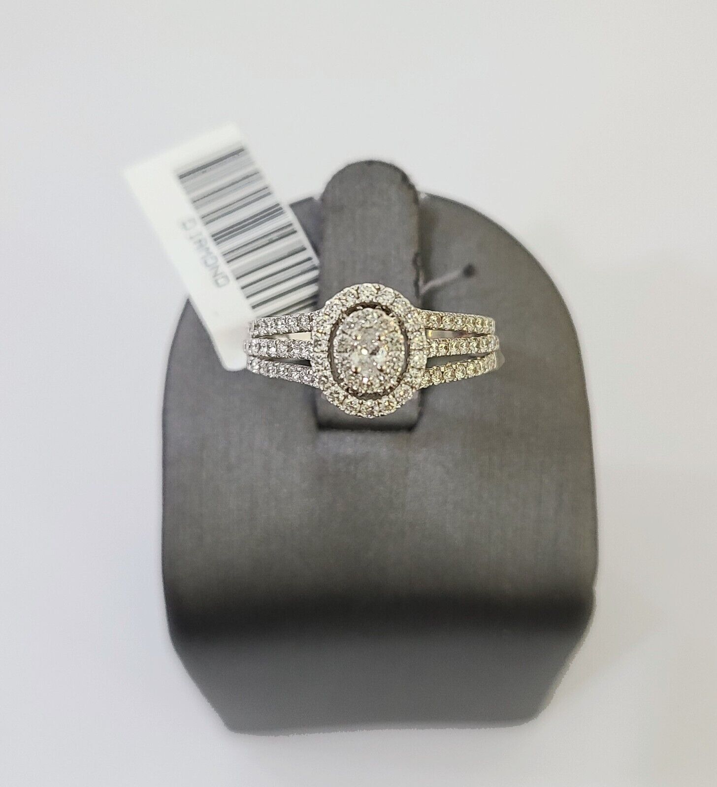 REAL 14k White Gold Diamond Ring Ladies Wedding Engagement Genuine - GoldenlinQ