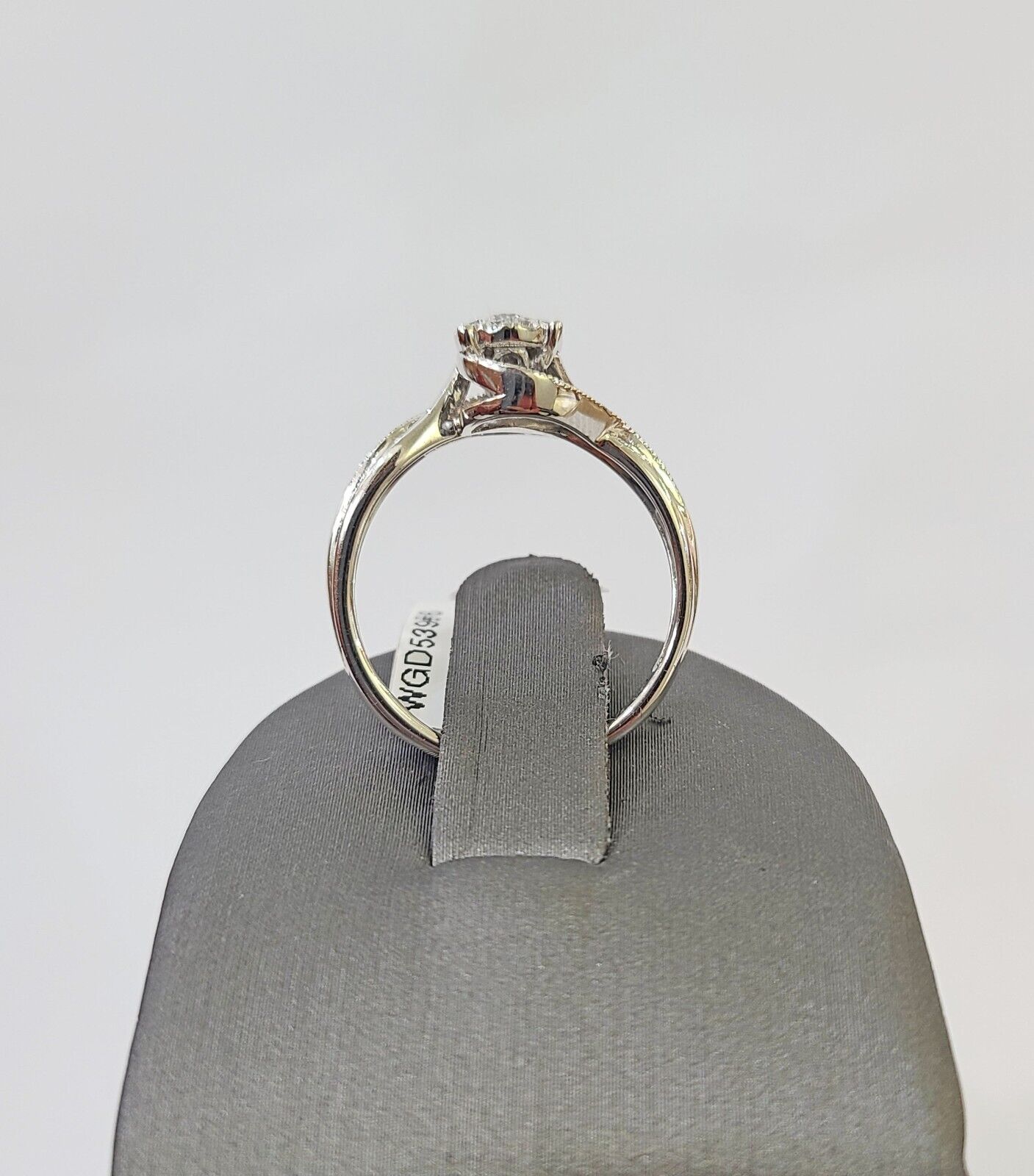 REAL 14k White Gold Diamond Ring Ladies Wedding Engagement Genuine - GoldenlinQ