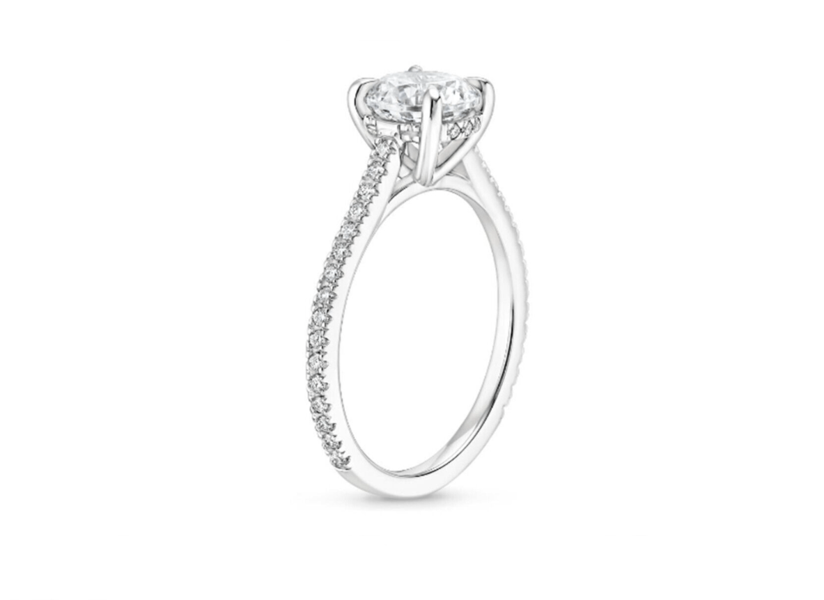 Real 14k White Gold IGI Certified 1.75CT Lab Grown Diamond Ring Round VS Clarity - GoldenlinQ
