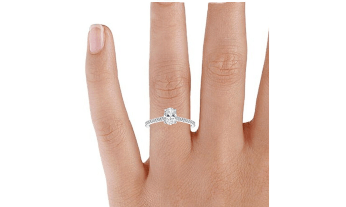 Real 14k White Gold IGI Certified 1.75CT Lab Grown Diamond Ring Round VS Clarity - GoldenlinQ