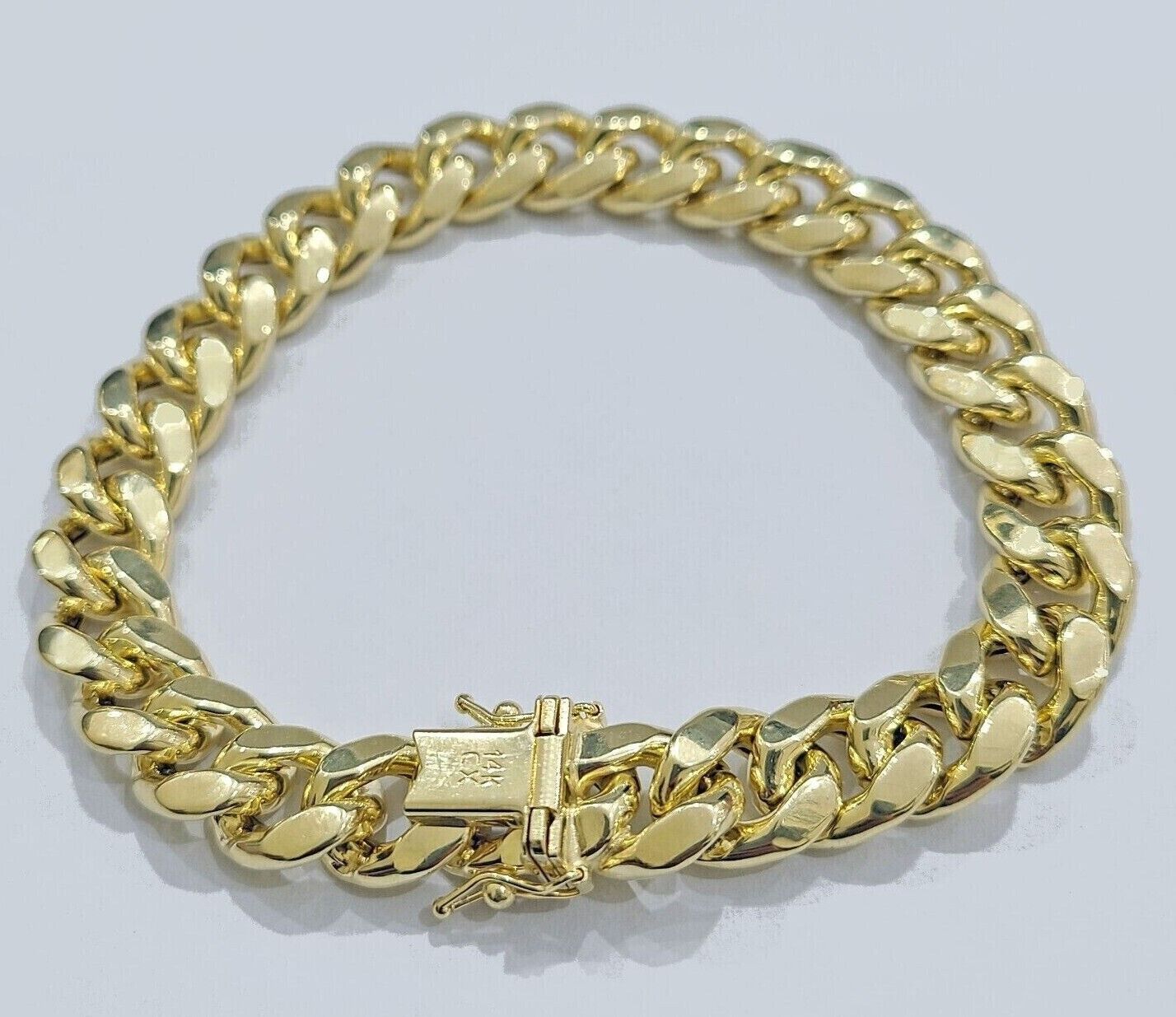Real 14k Yellow Gold 11mm Miami Cuban Link Bracelet 8.5 ''inch 14kt Unisex - GoldenlinQ